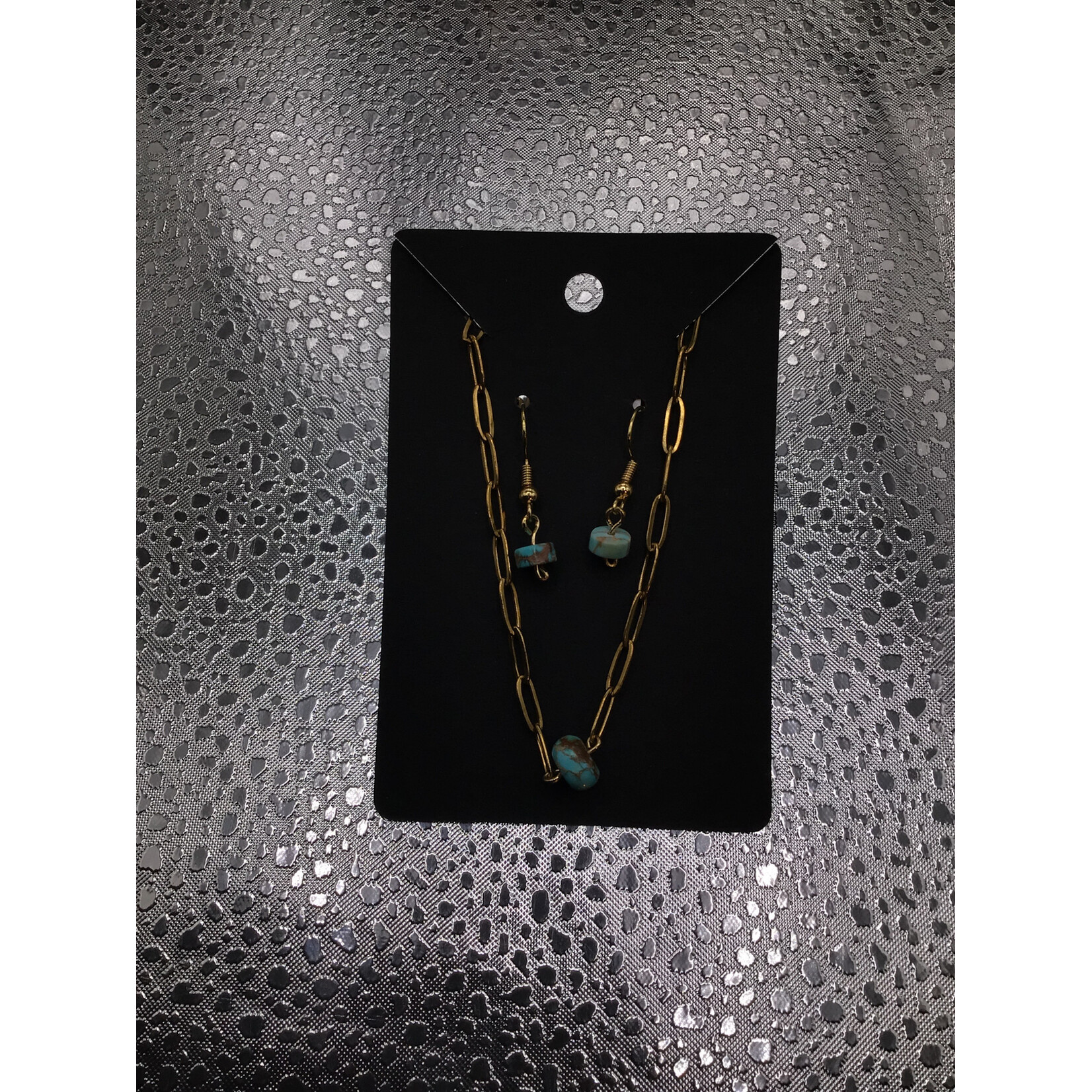 Gold Plated over SS Earring/Necklace Set