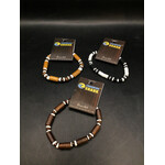 Puka & Wood Bead Bracelet 2394