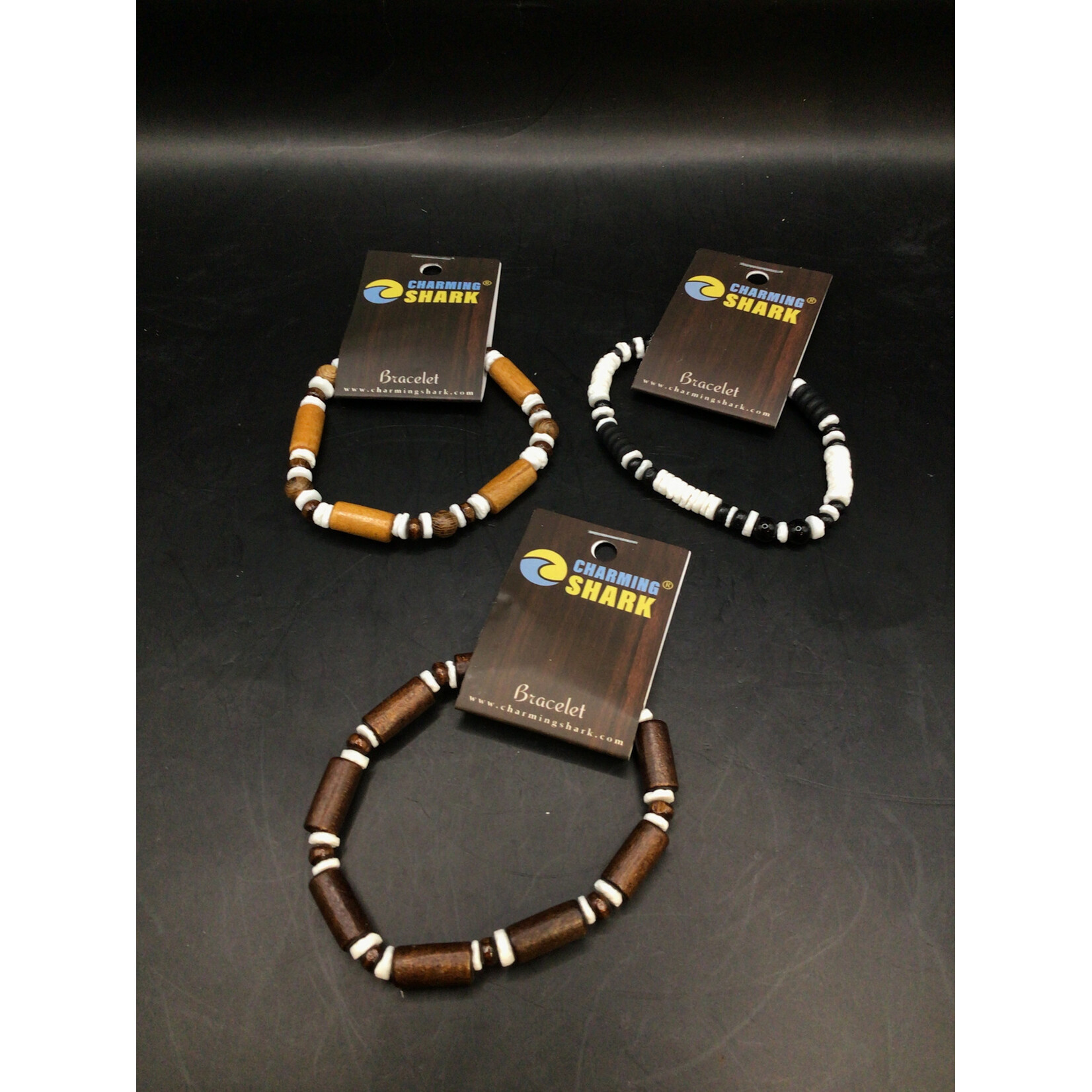 Puka & Wood Bead Bracelet 2394