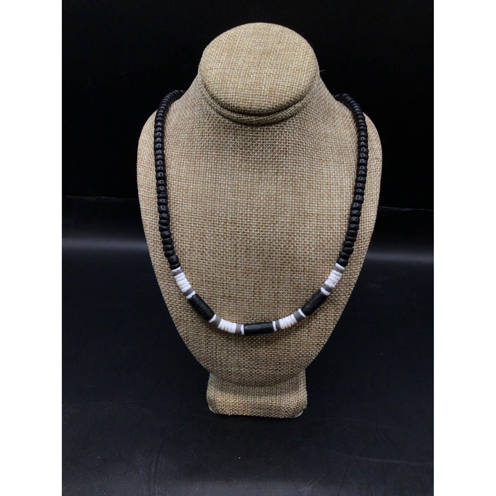 Blk Cocoa Bead Necklace 1991