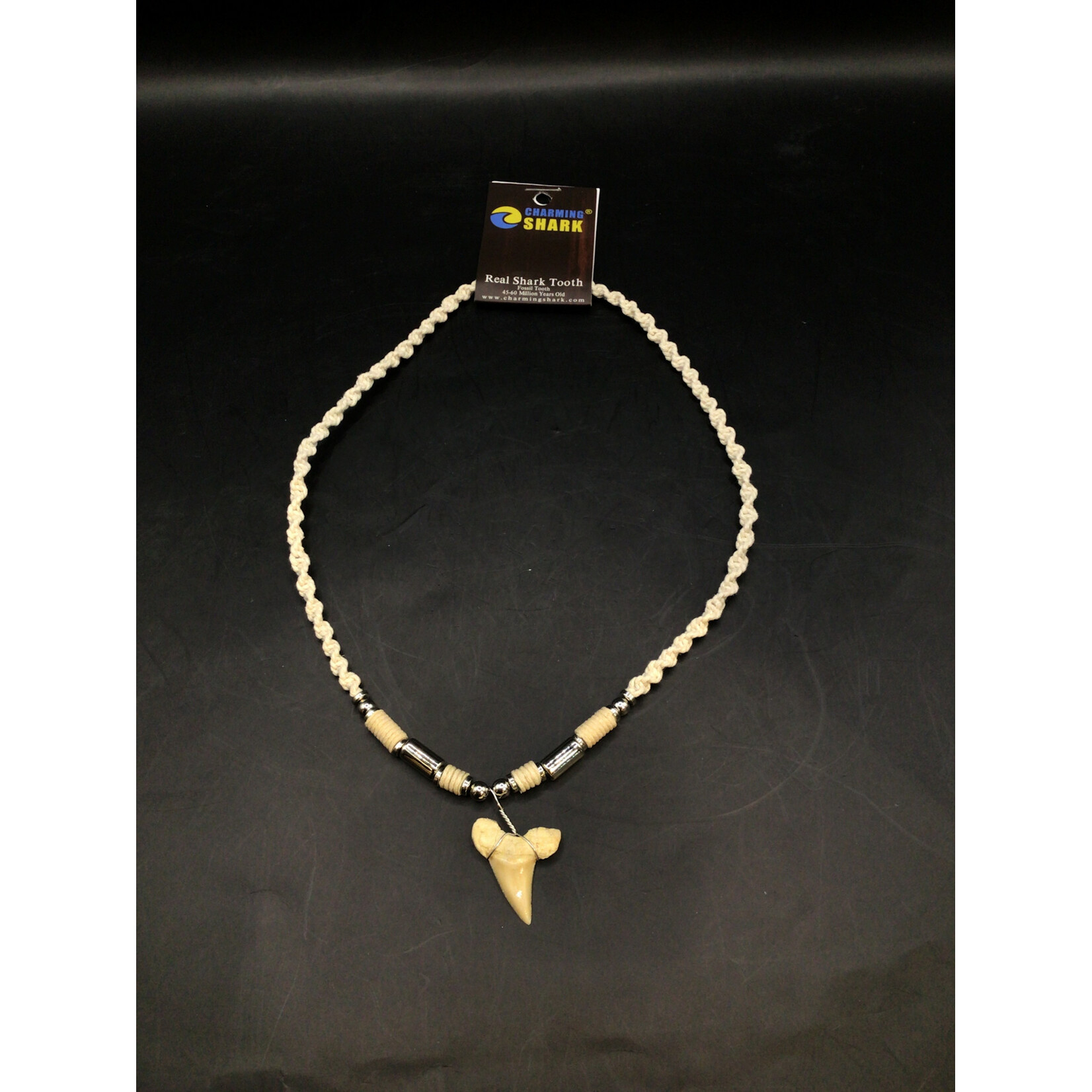 Shark Tooth on Macrame Necklace