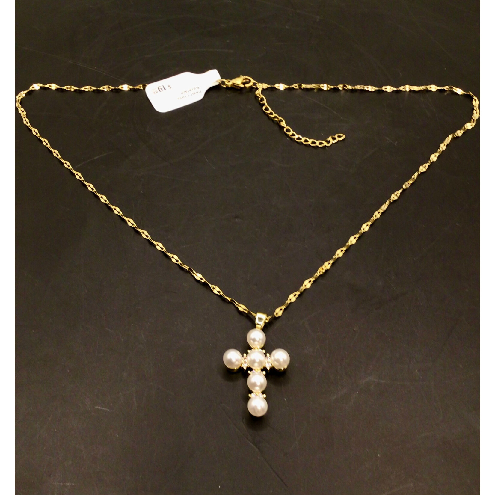 Pearl Cross Necklace