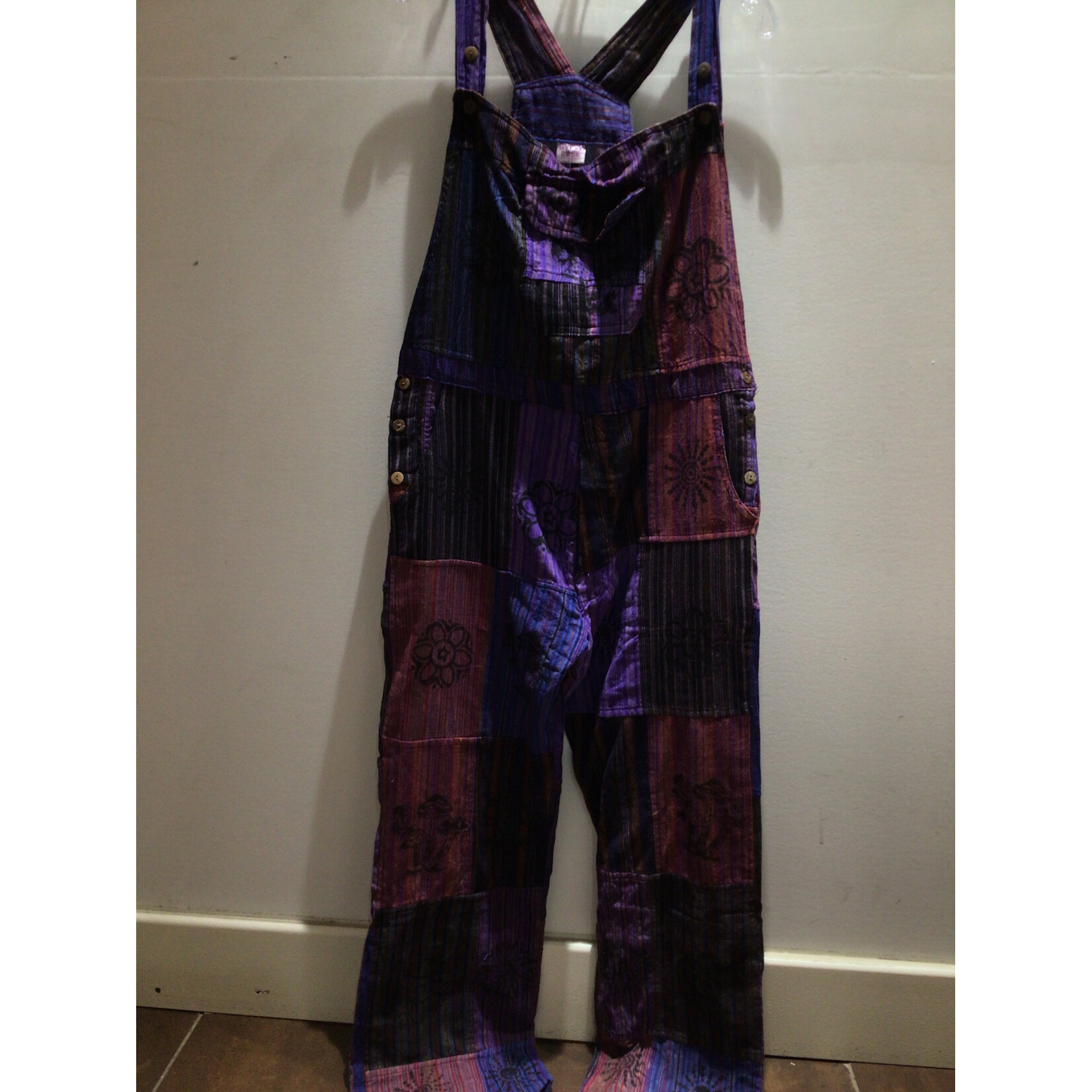 Everyday People Patchwork Overalls O/S