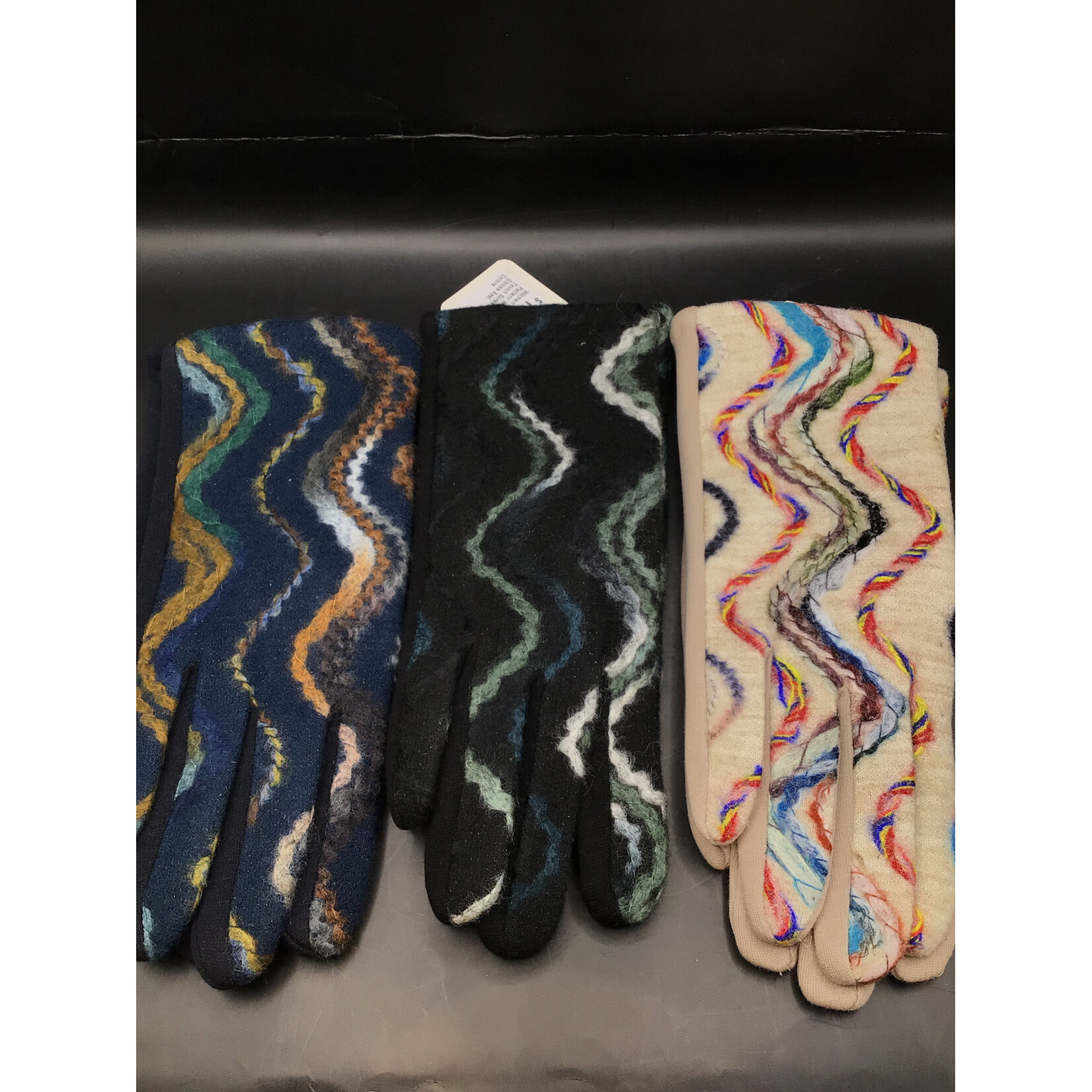 Women's Wave Pattern Winter Touch Screen Gloves Asst. Colors