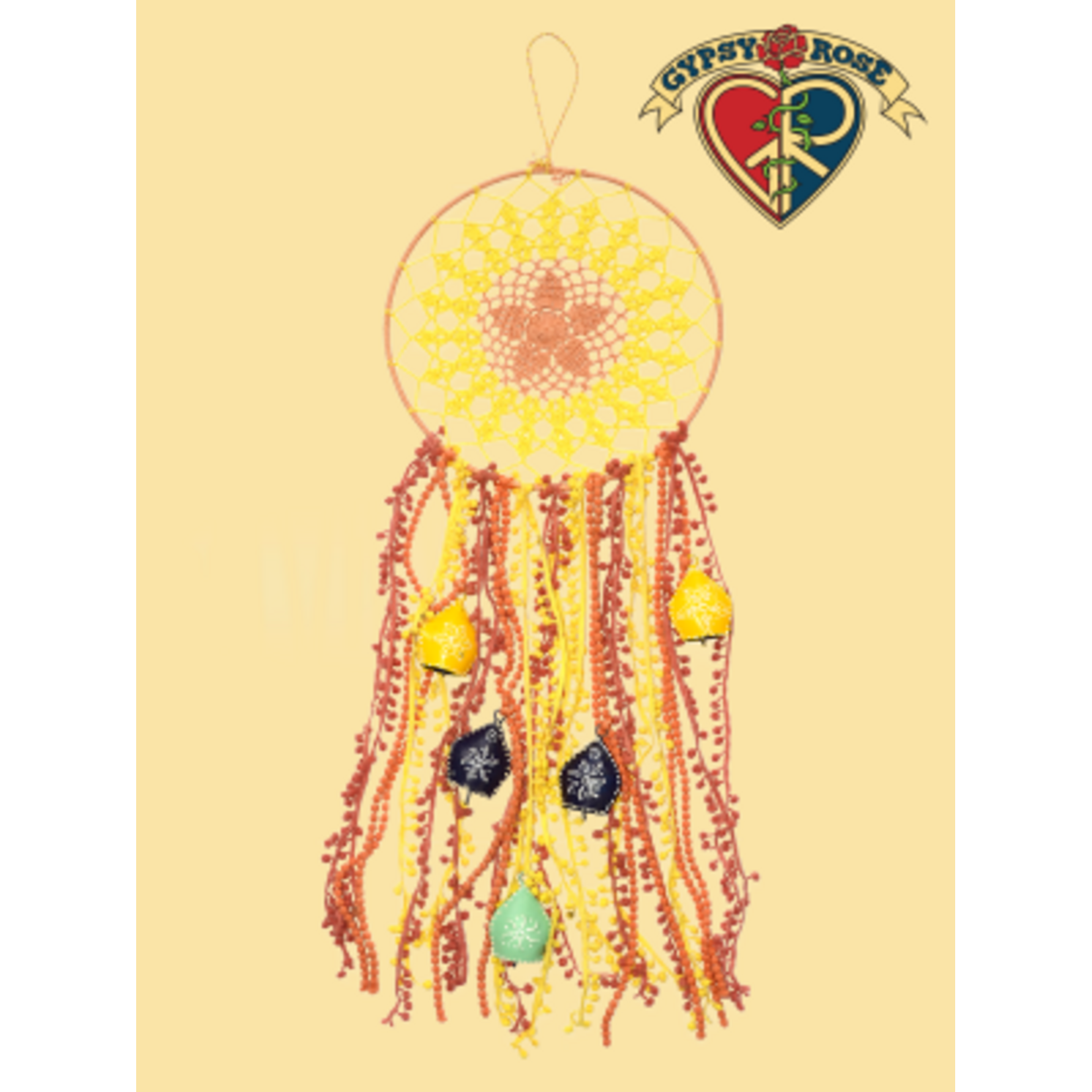 Sun Crochet Dreamcatcher w/ Bells