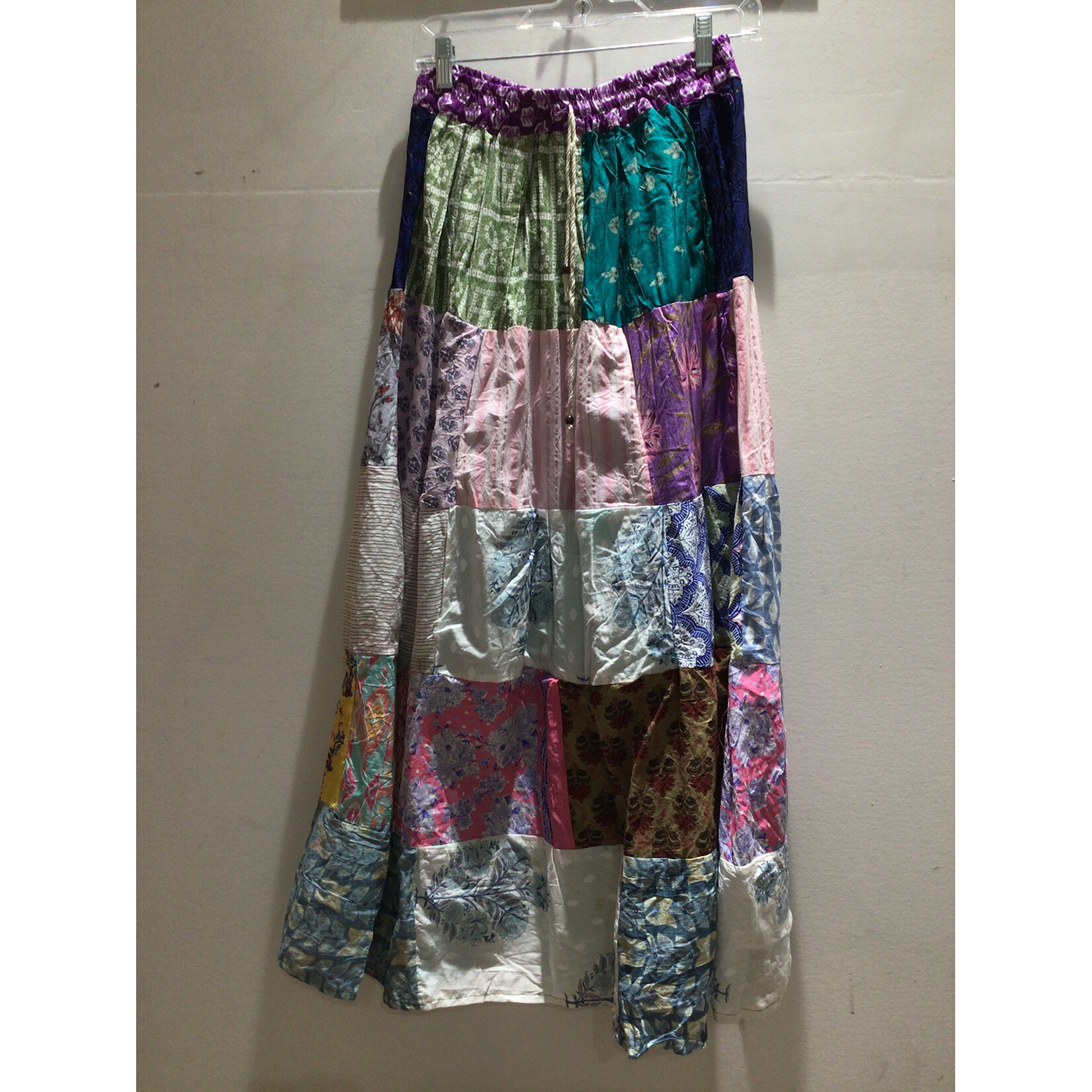 Cotton Patchwork Maxi Skirt 1493