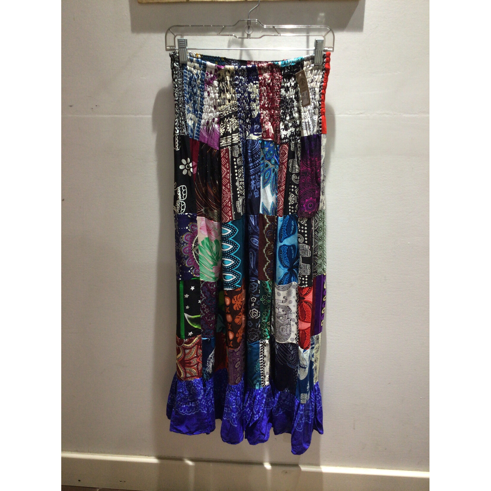 Rayon Patch Long Skirt 1391