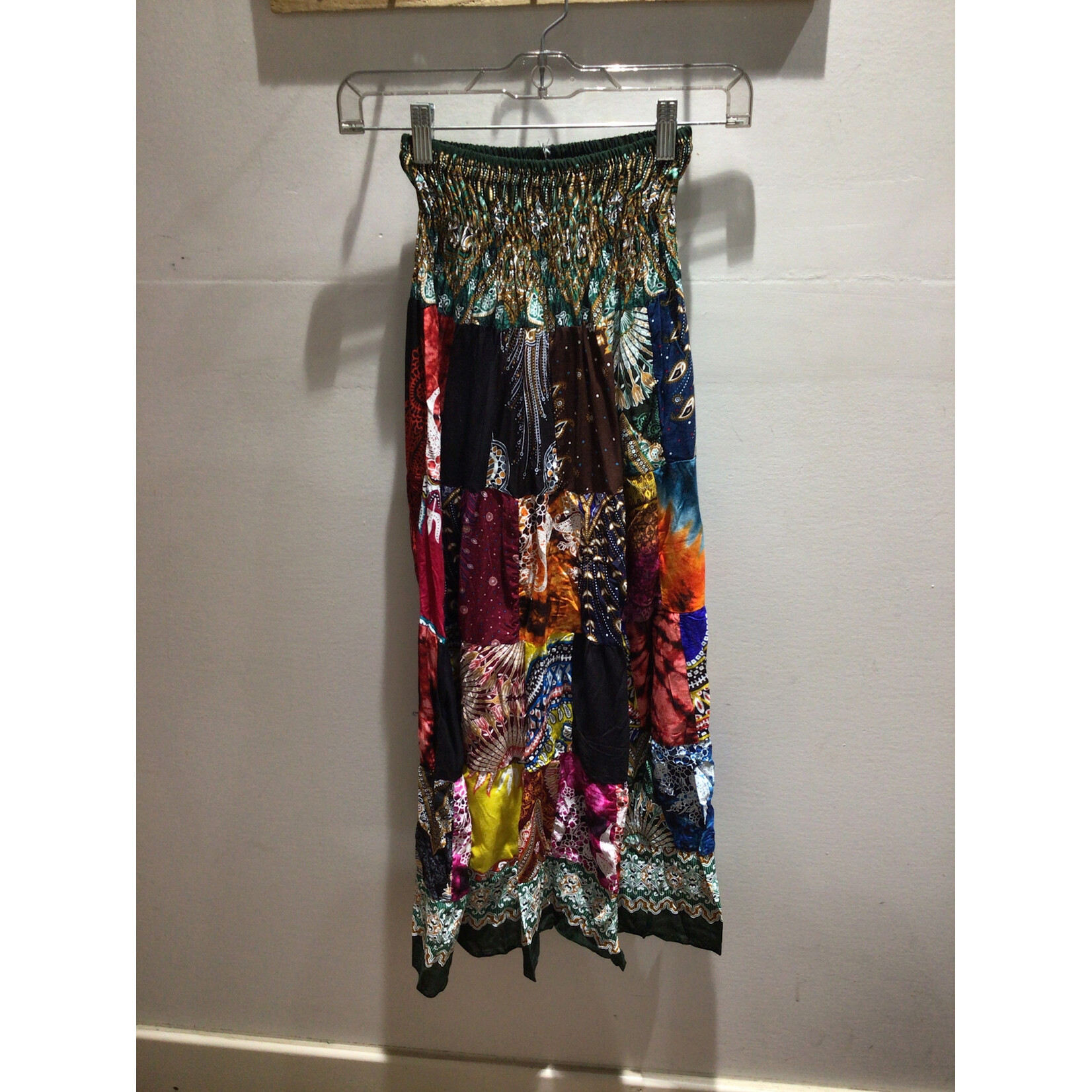 Rayon Patch Long Skirt 1391