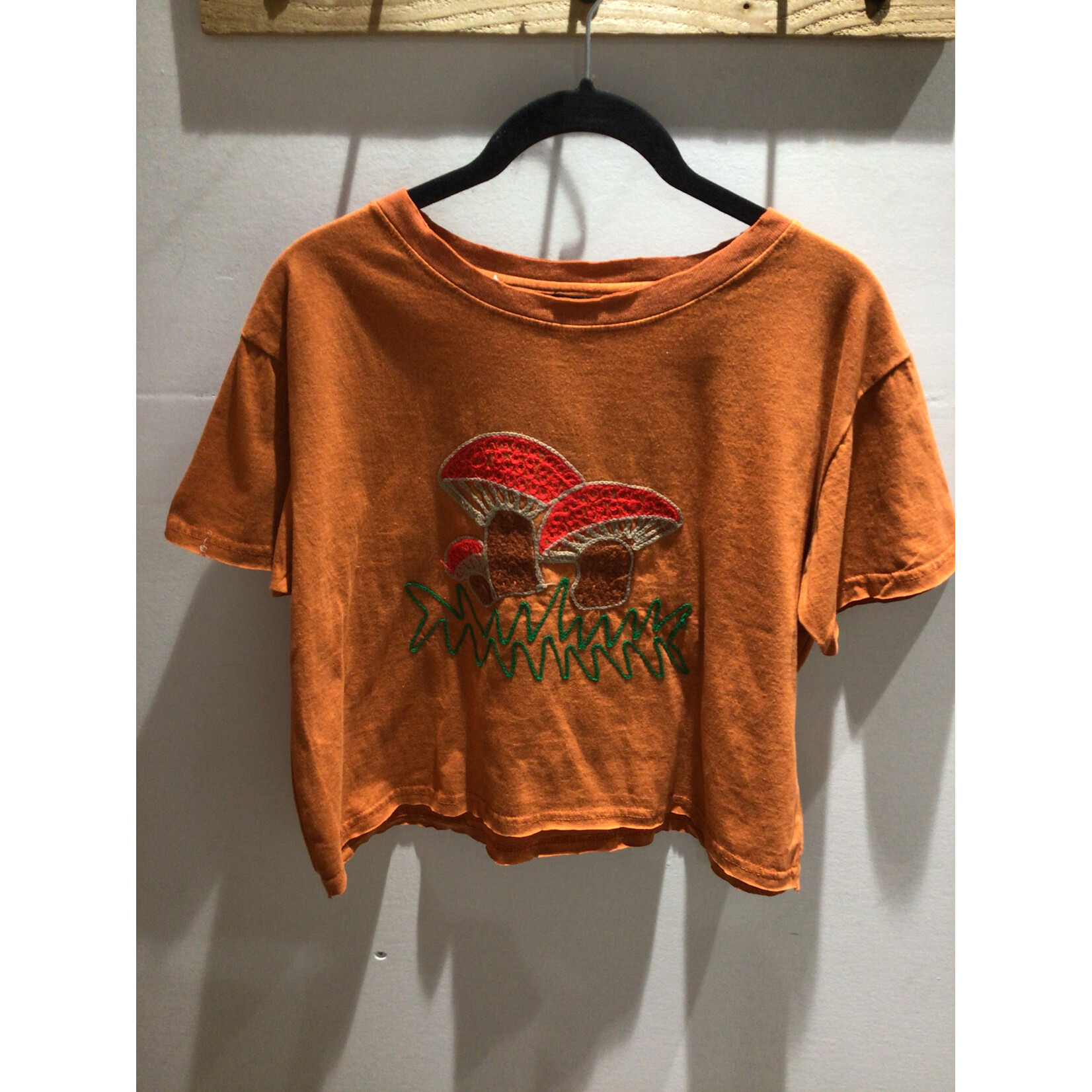 Rust Mushroom Cotton Crop Tee 1595