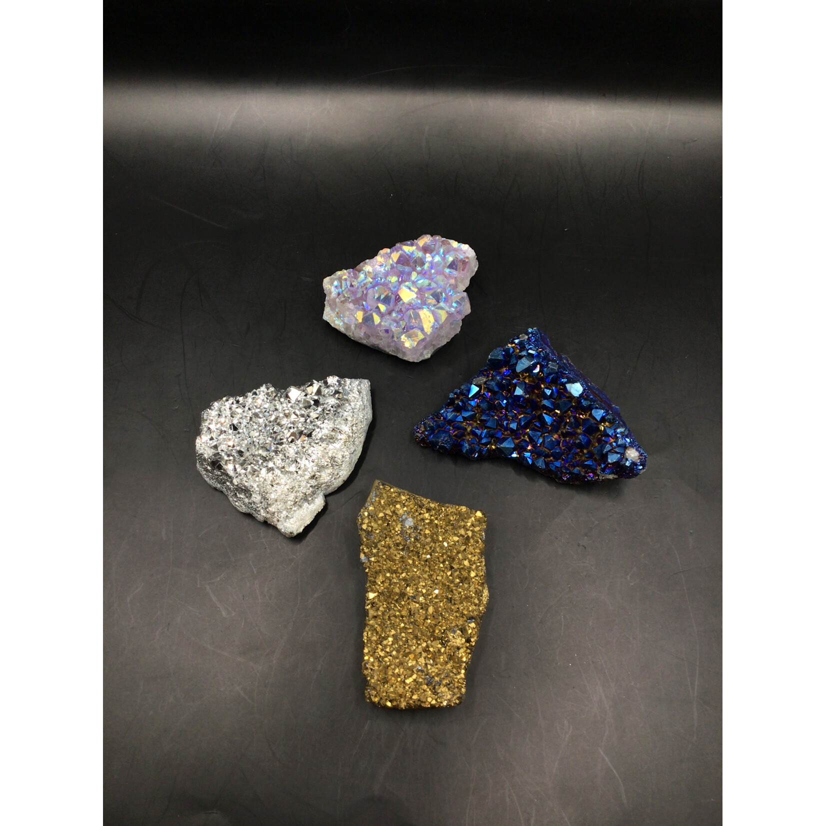 Rough Aura Amethyst Mixed Colors Large