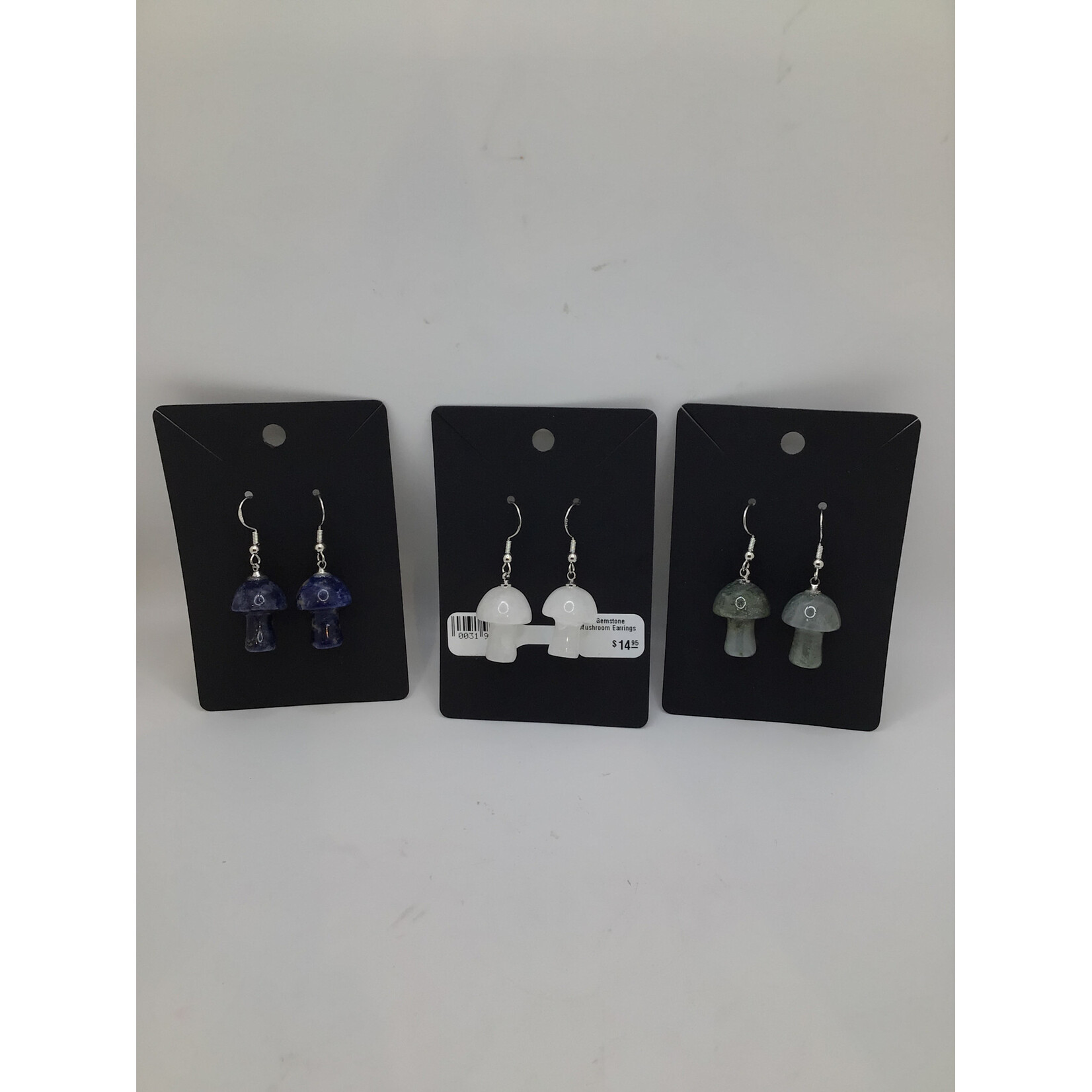 Asst. Gemstone Mushroom Earrings