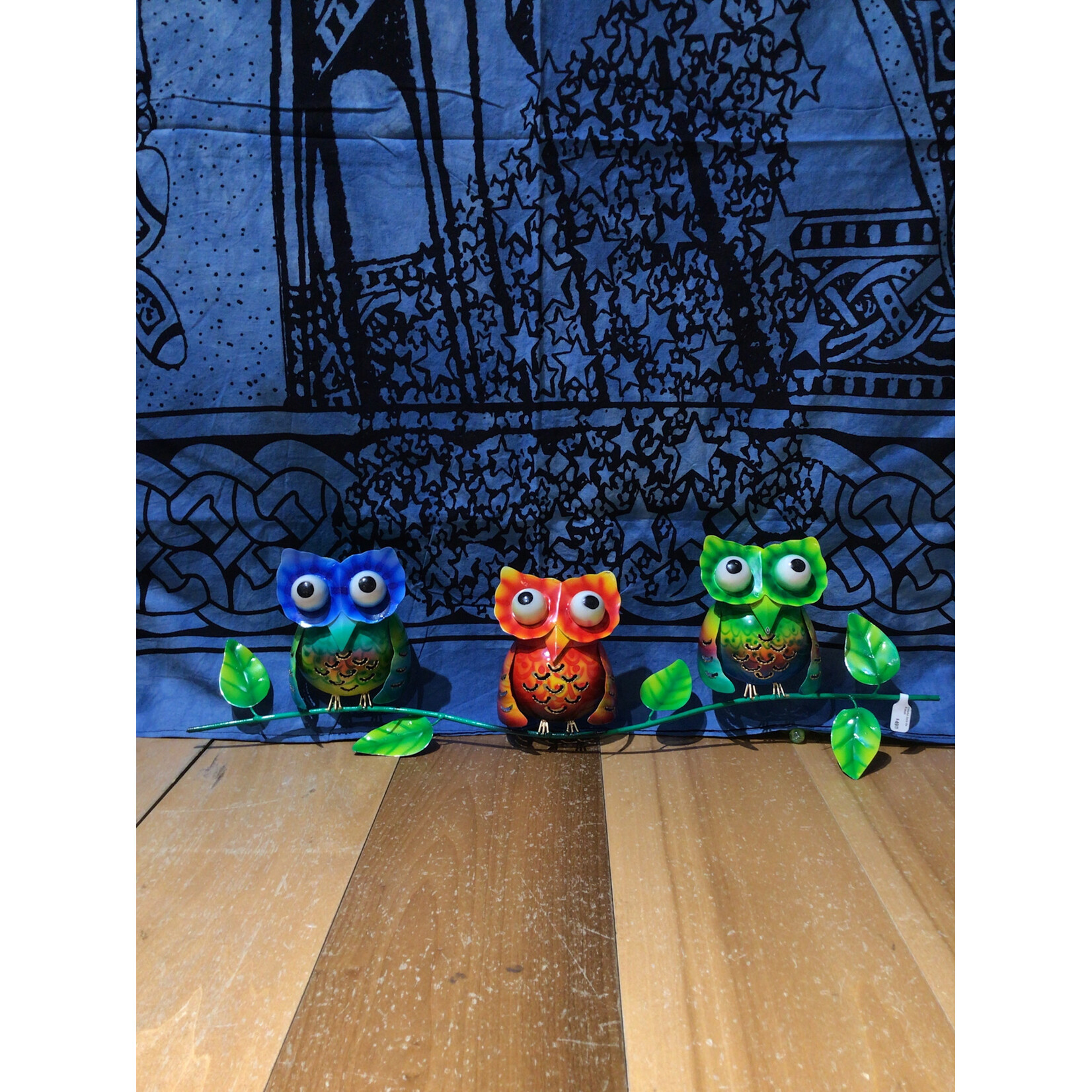 Colorful Owls On Branch