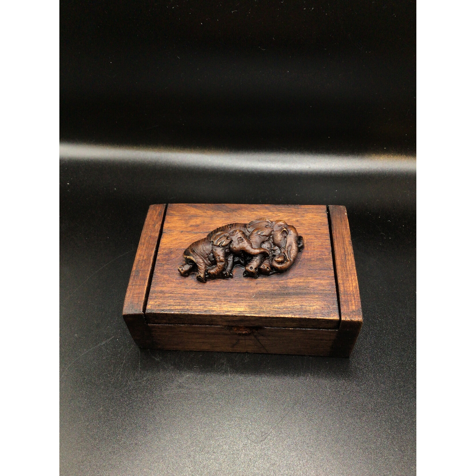 Elephant wooden box