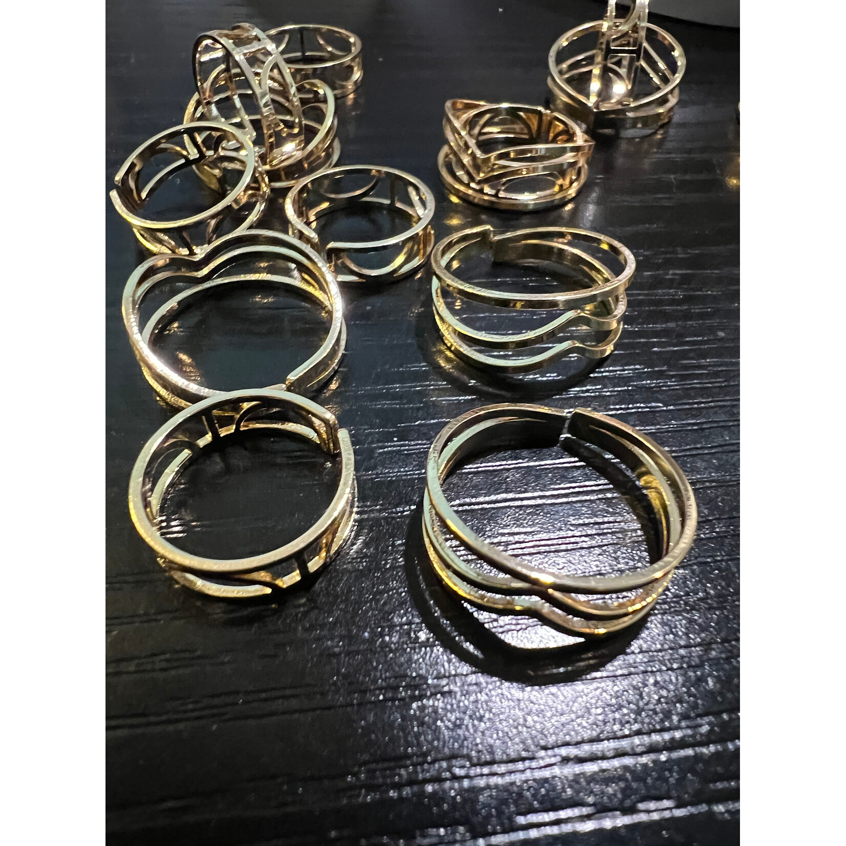 Assorted Toe Rings Gold
