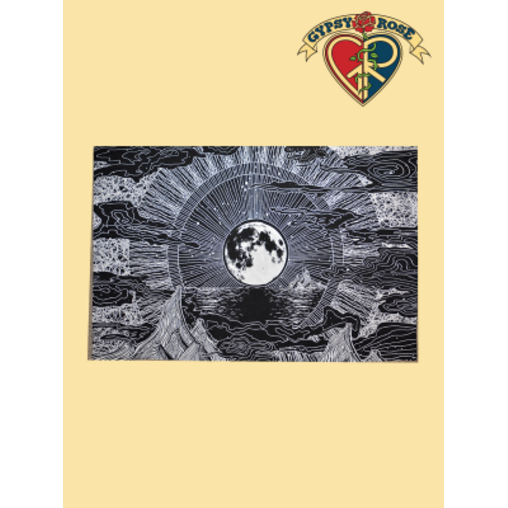 Moon with Mountain Tapestry