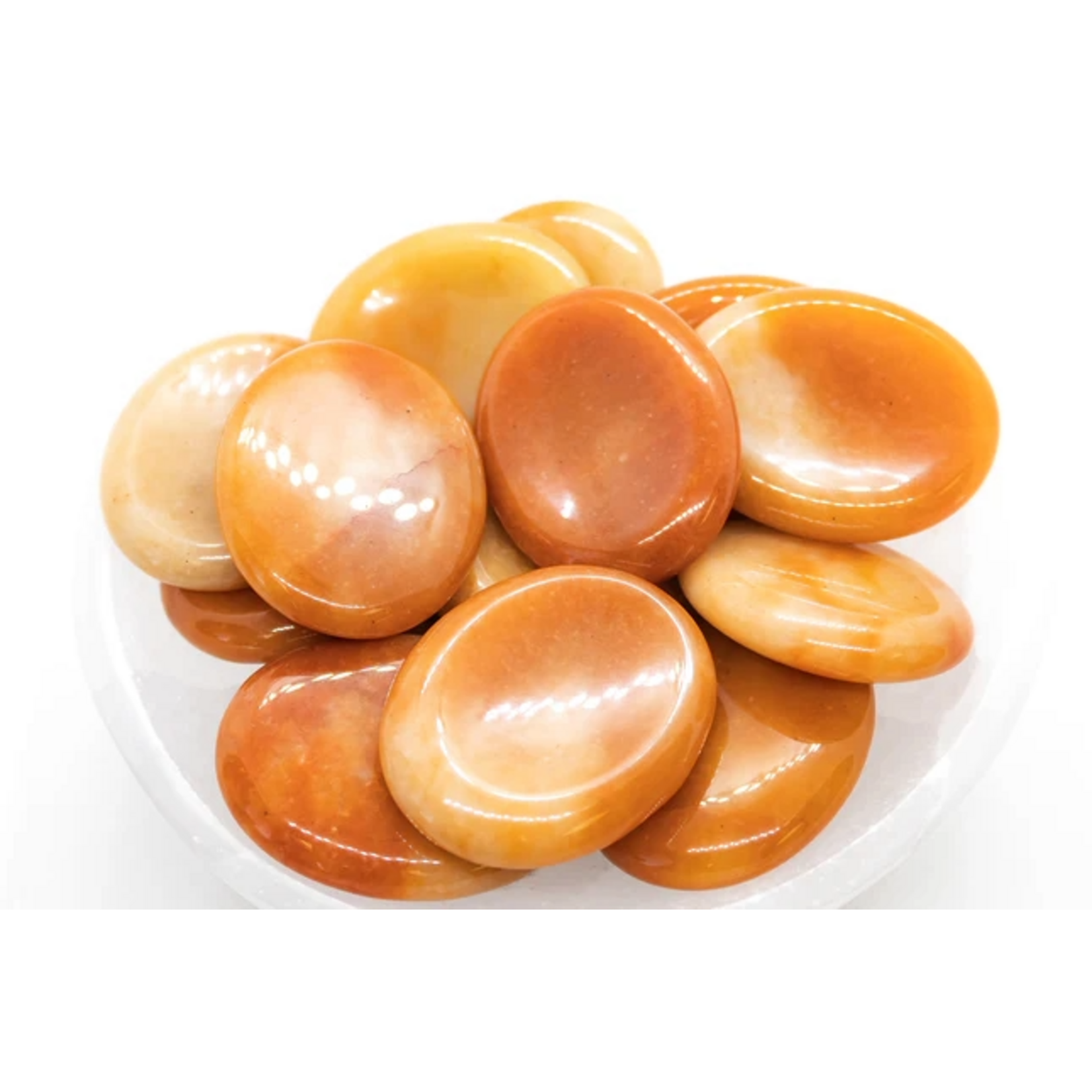 Red Aventurine Worry Stone-Believed to protect from emfs