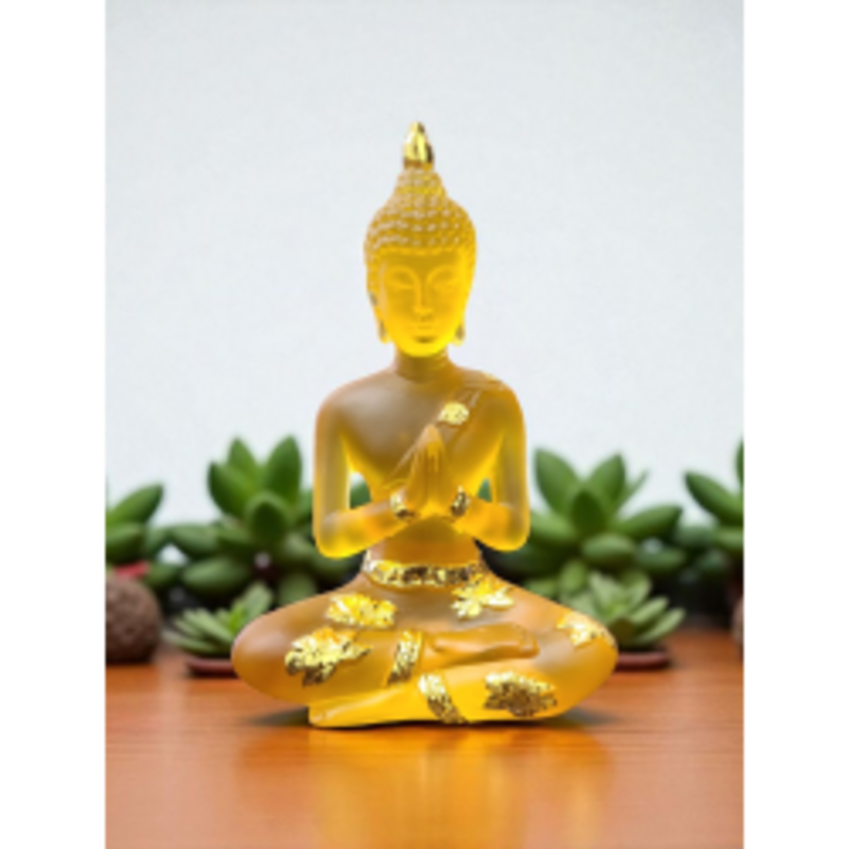 Buddha Statue w/Gold Accents