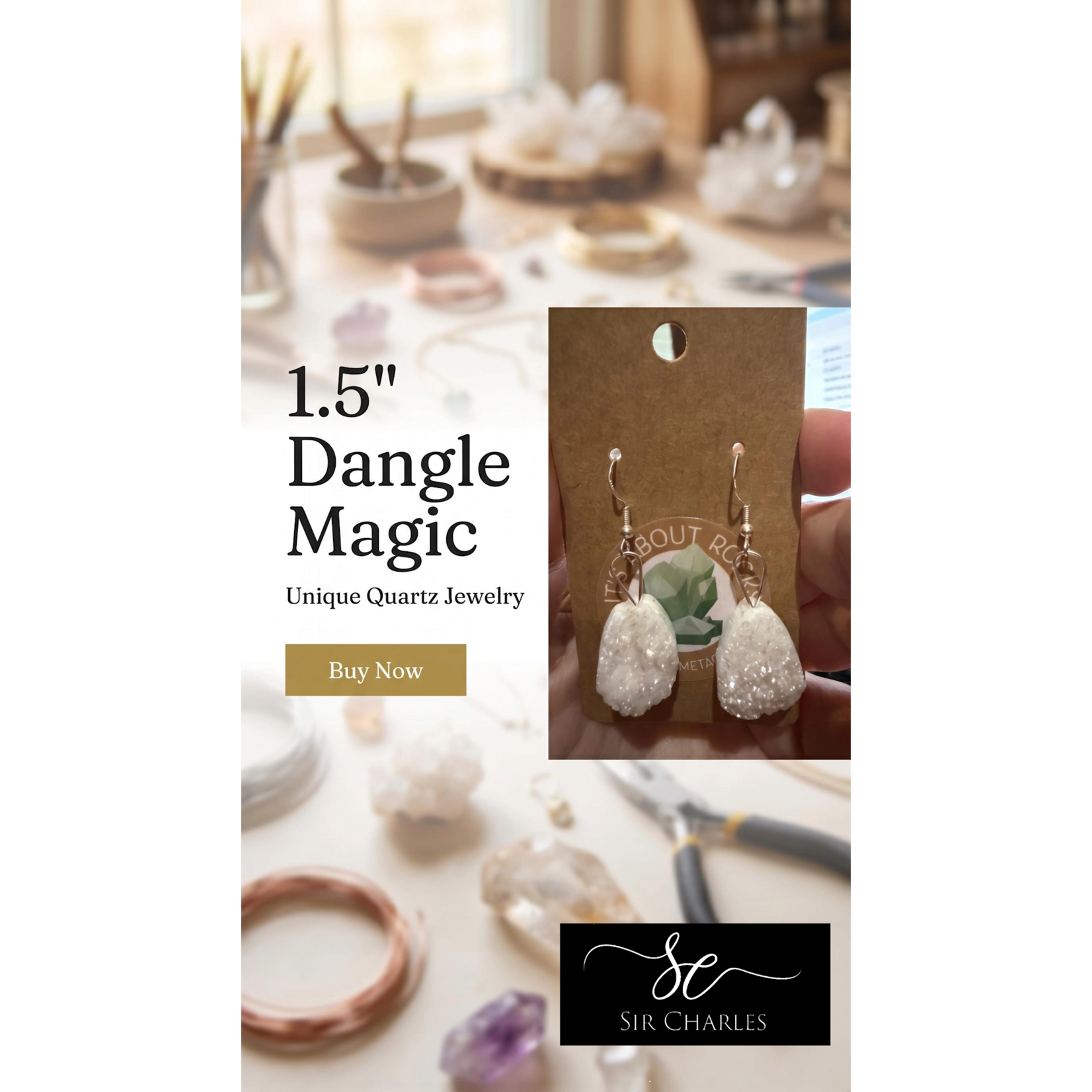 Sir Charles Sterling Silver Druze Earrings