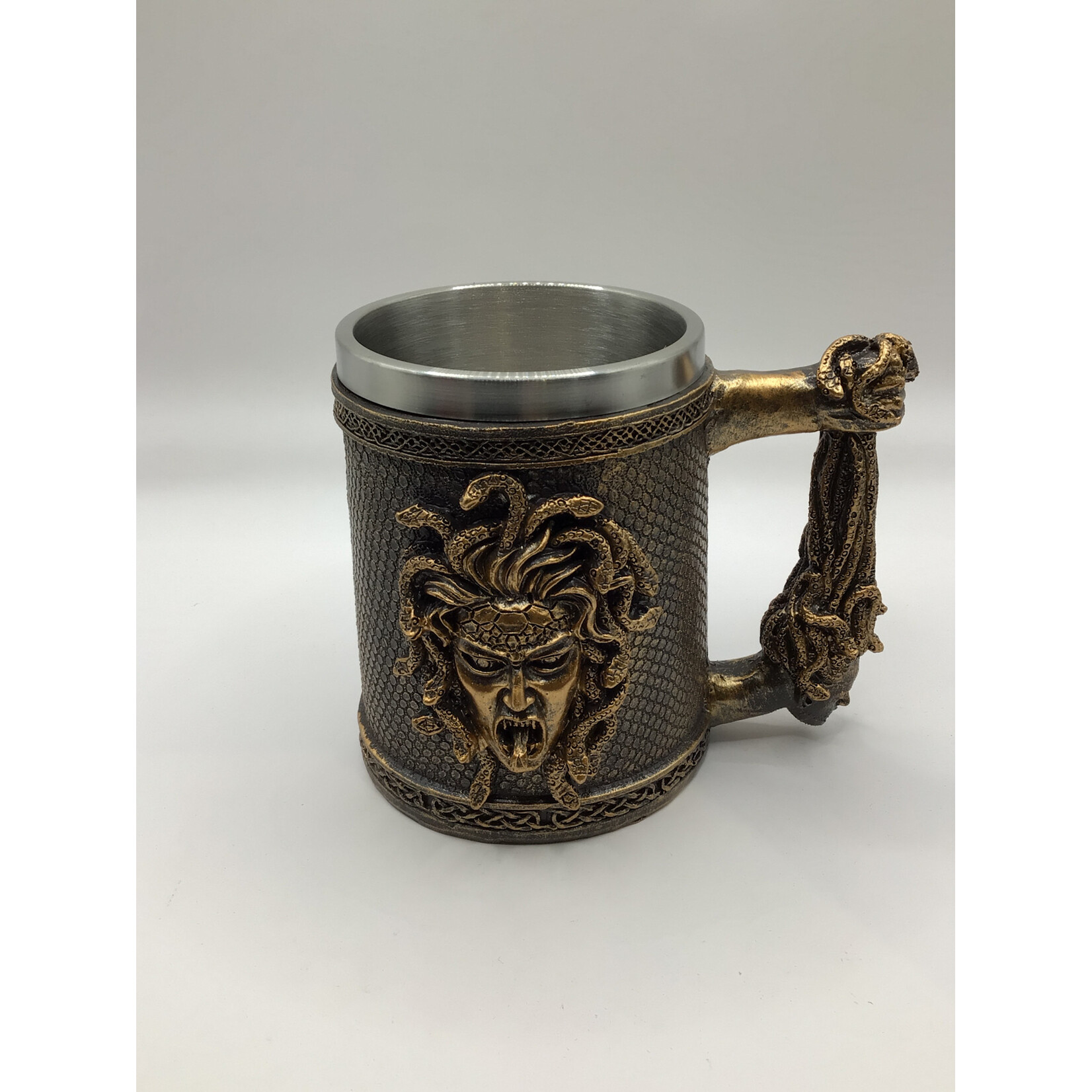 Medusa Drinking Mug 12oz w/ Stainless Steel 2.5" cup Dia, 4.75"H