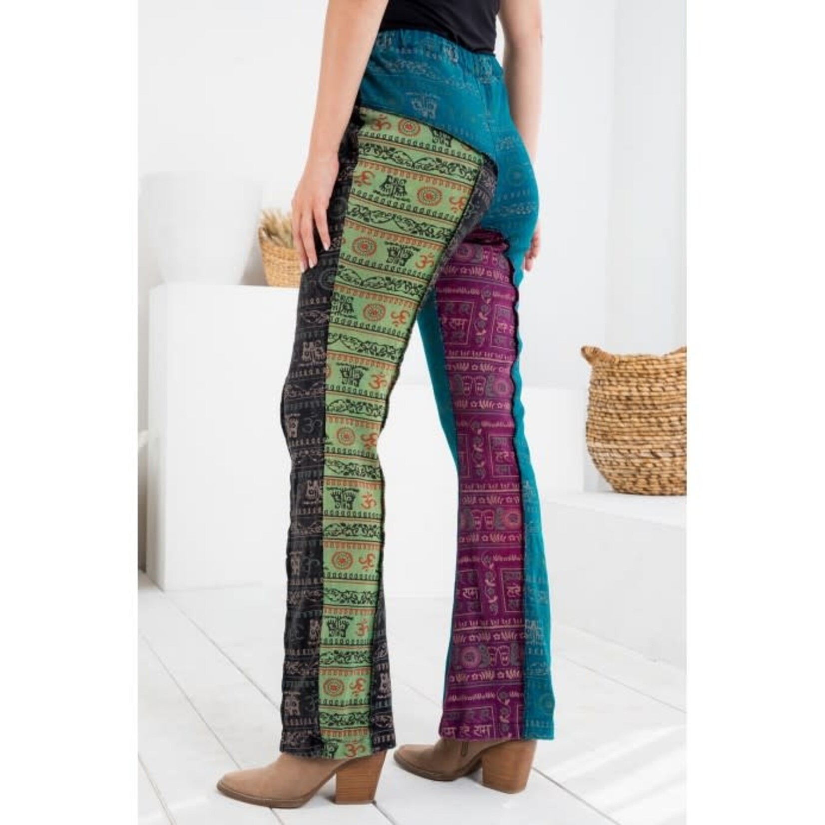Cotton Patchworks Pant O/S Asst. Color 1568