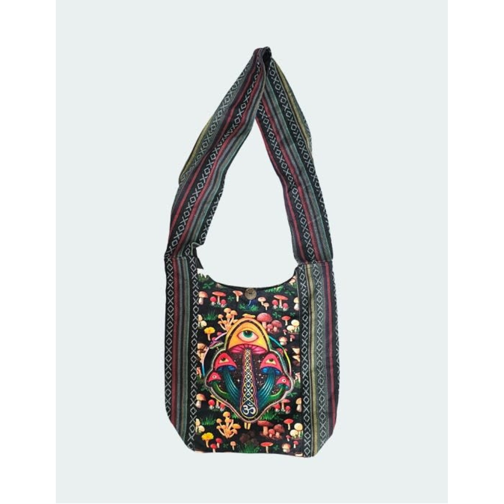 OM Mushroom w/eye’s cotton hobo bag