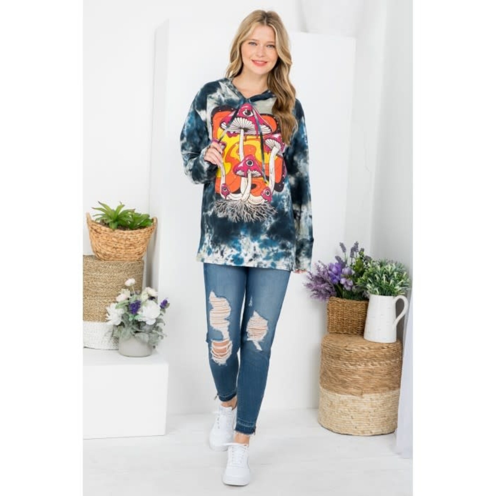TD Unisex Cotton Eye Mushroom Hoodie