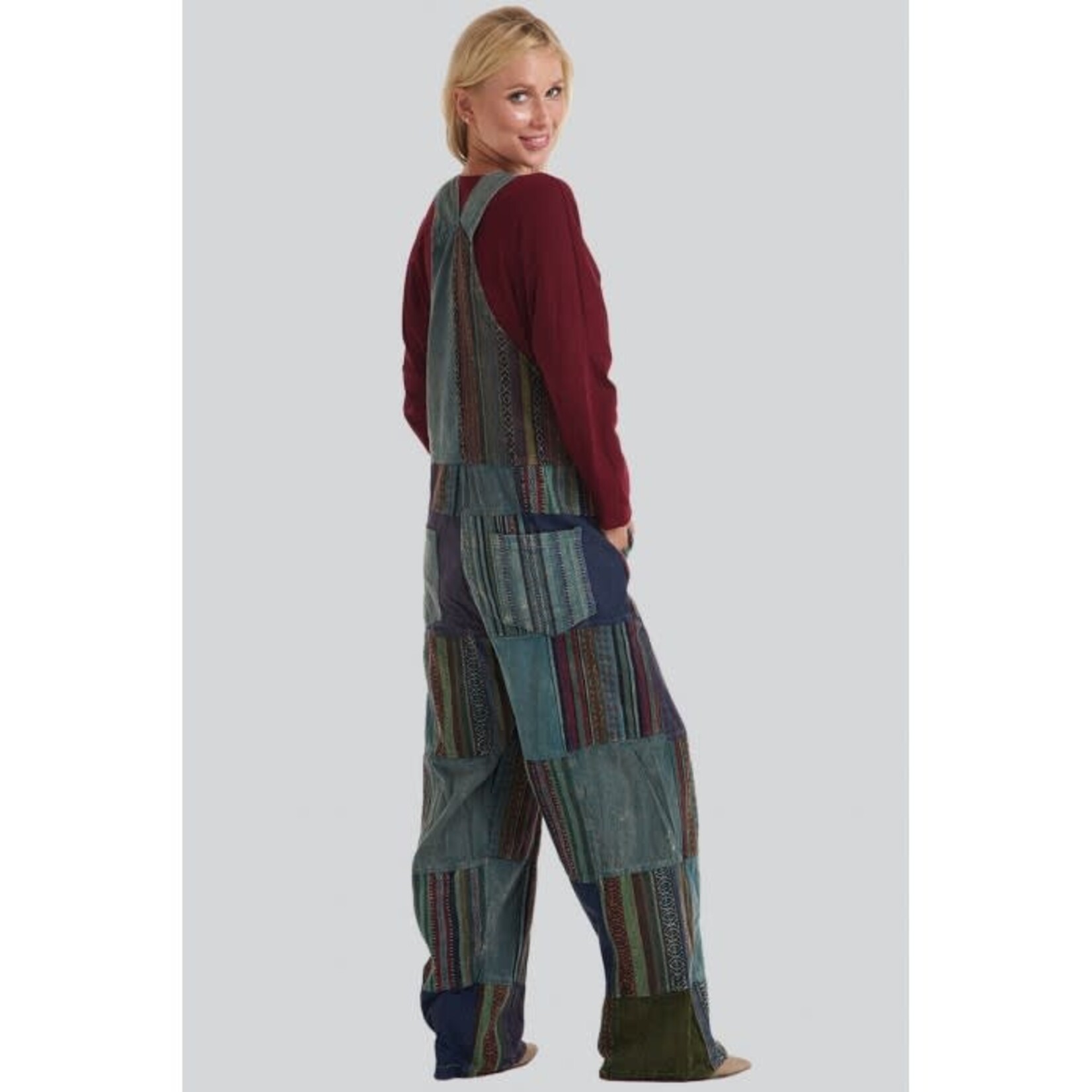 Cotton Patchwork Overalls
