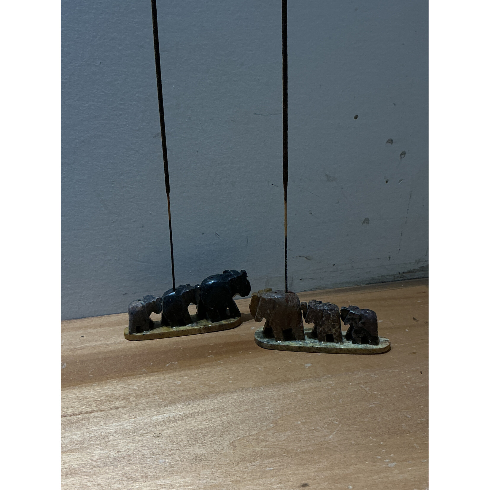 3 Elephant Parade Incense Burner 4"