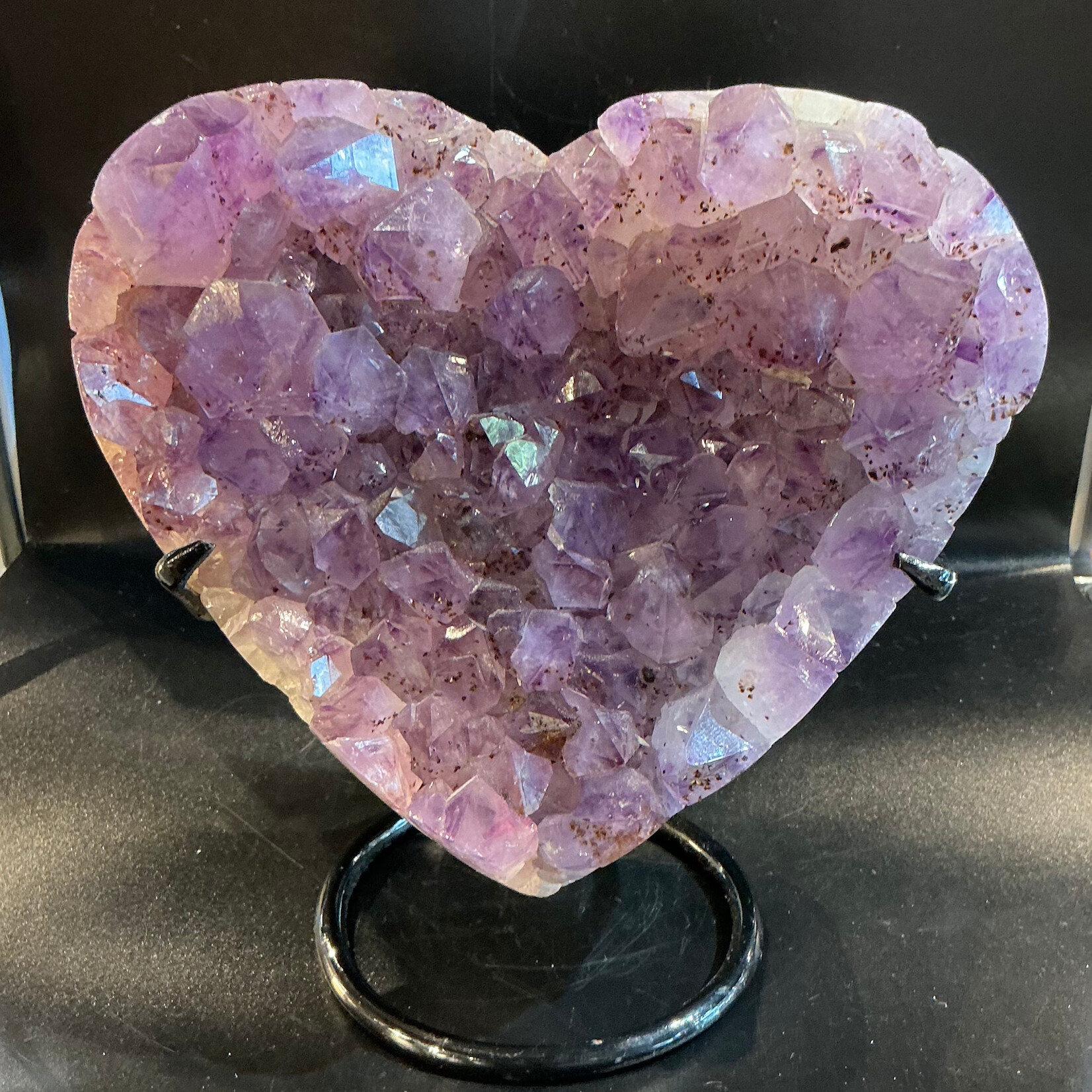 Amethyst Heart w/Stand 2.158-2.384kg