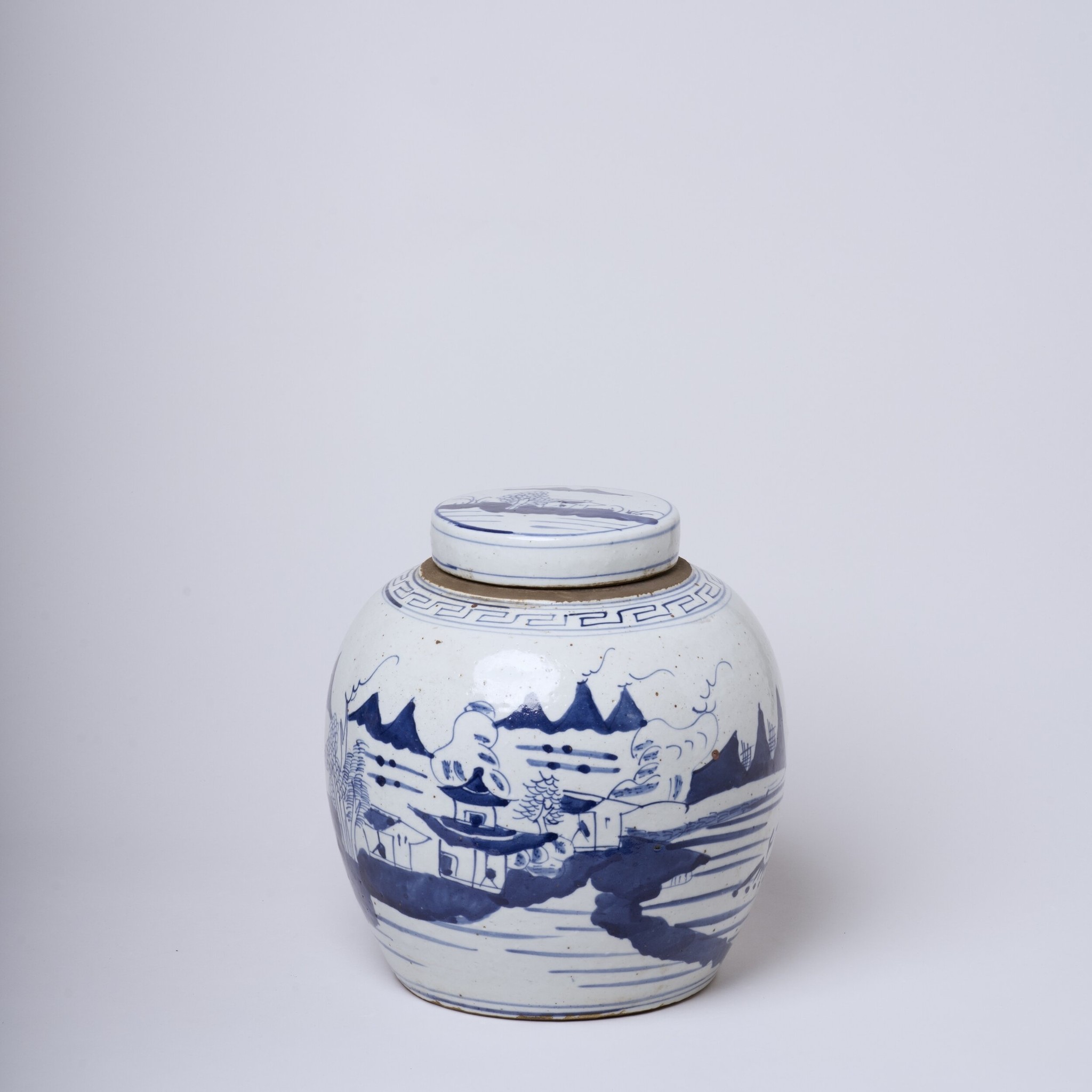 River Landscape Lidded Jar Molly Singer Home