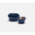 Blue Pheasant Leon Matte Navy Small Nesting Bowls (Set of 3)