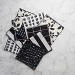 Dot and Army Color Block Cloth Cocktail Napkins - Set of 10