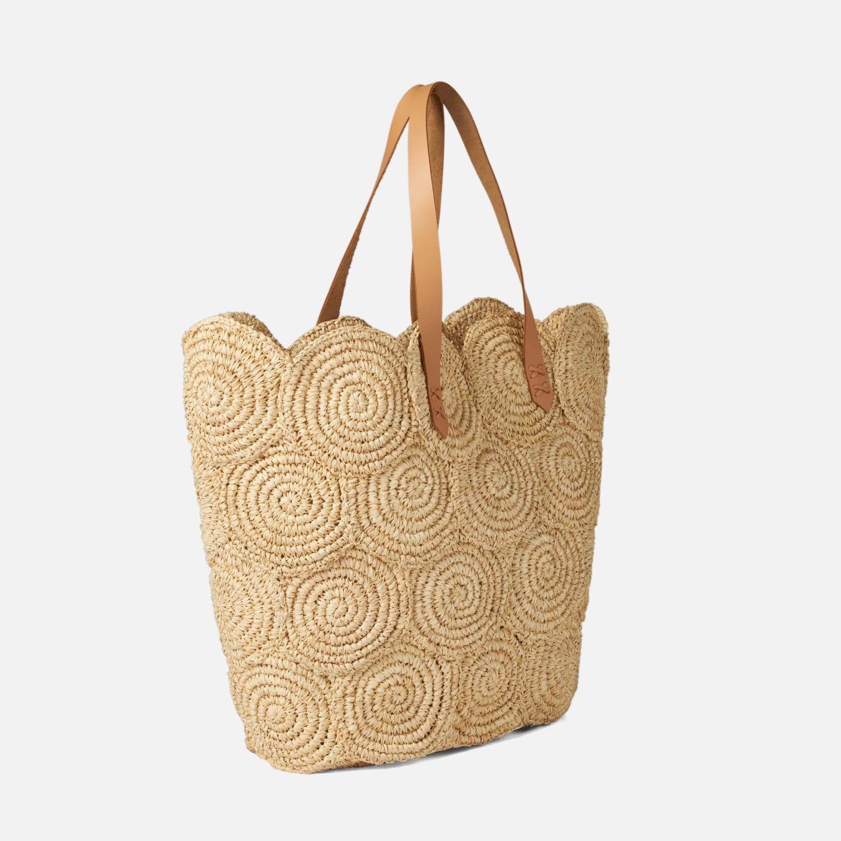 Pigeon and Poodle Blair Natural Raffia Shopper Bag