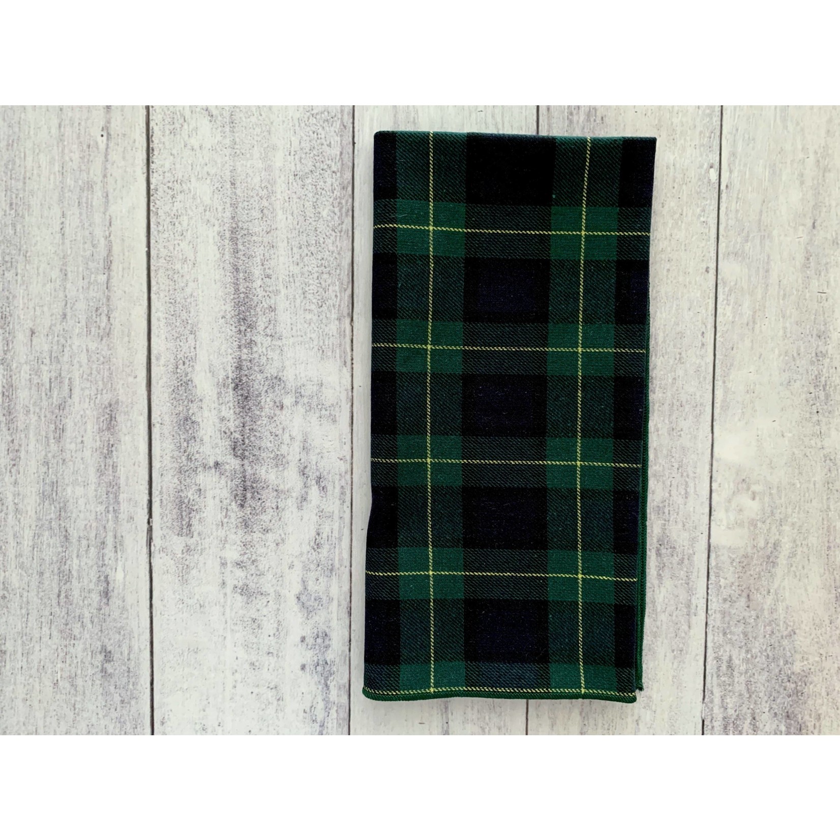 Dot and Army Tartan Cloth Napkins - Set of 4