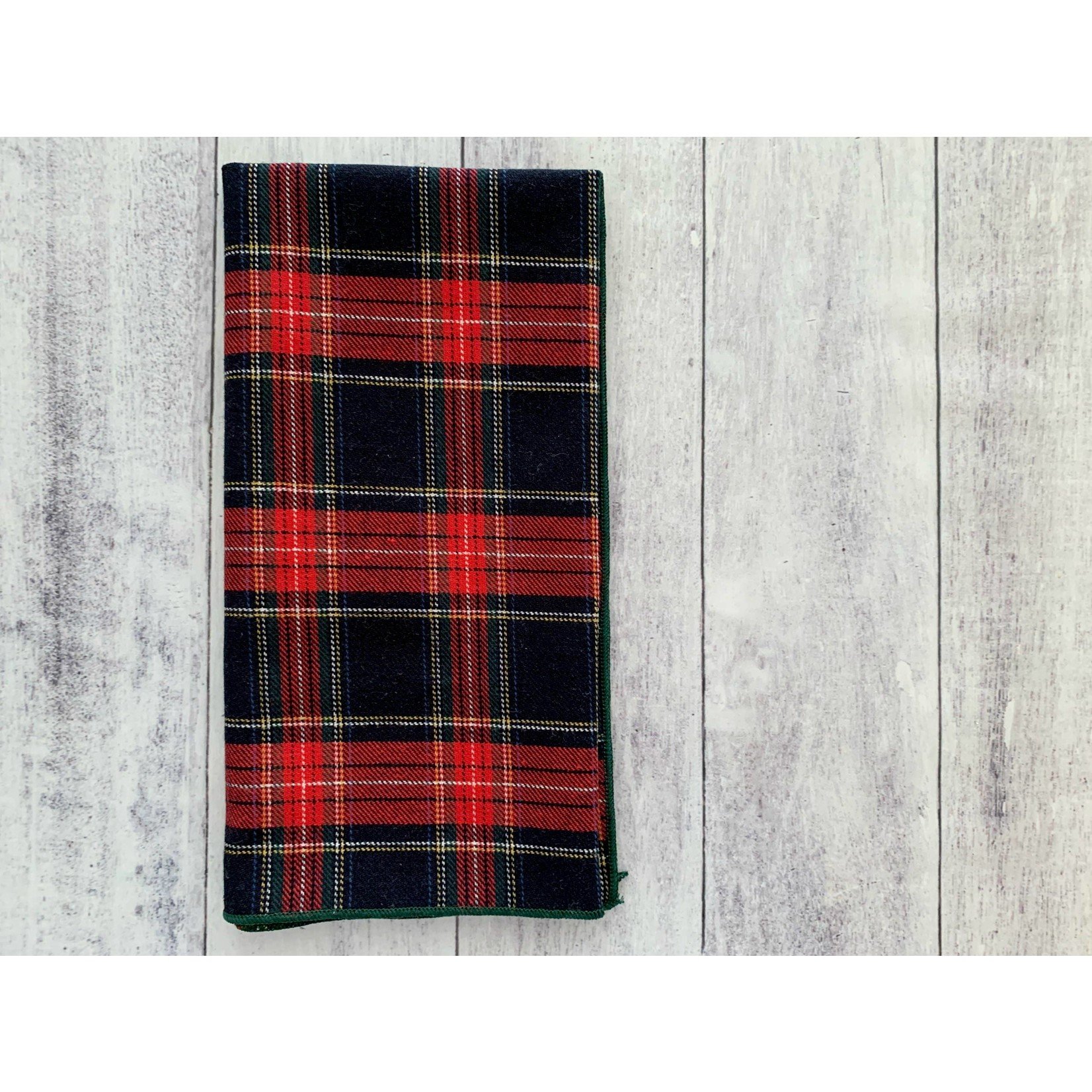 Dot and Army Tartan Cloth Napkins - Set of 4