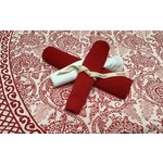 Natural Habitat Sindh Red Hand-Blocked 86" Round Tablecloth