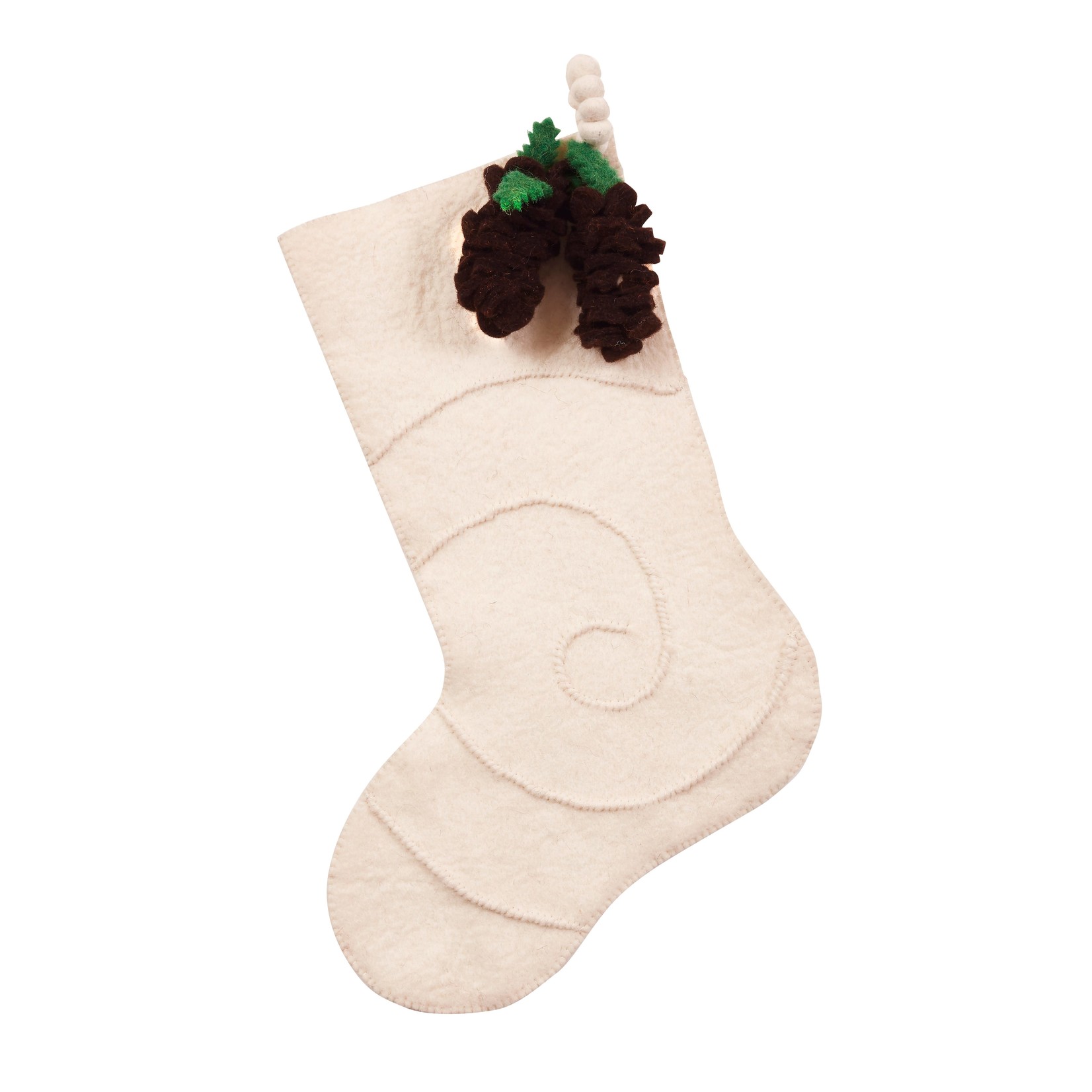 Arcadia Home Pinecone Stocking