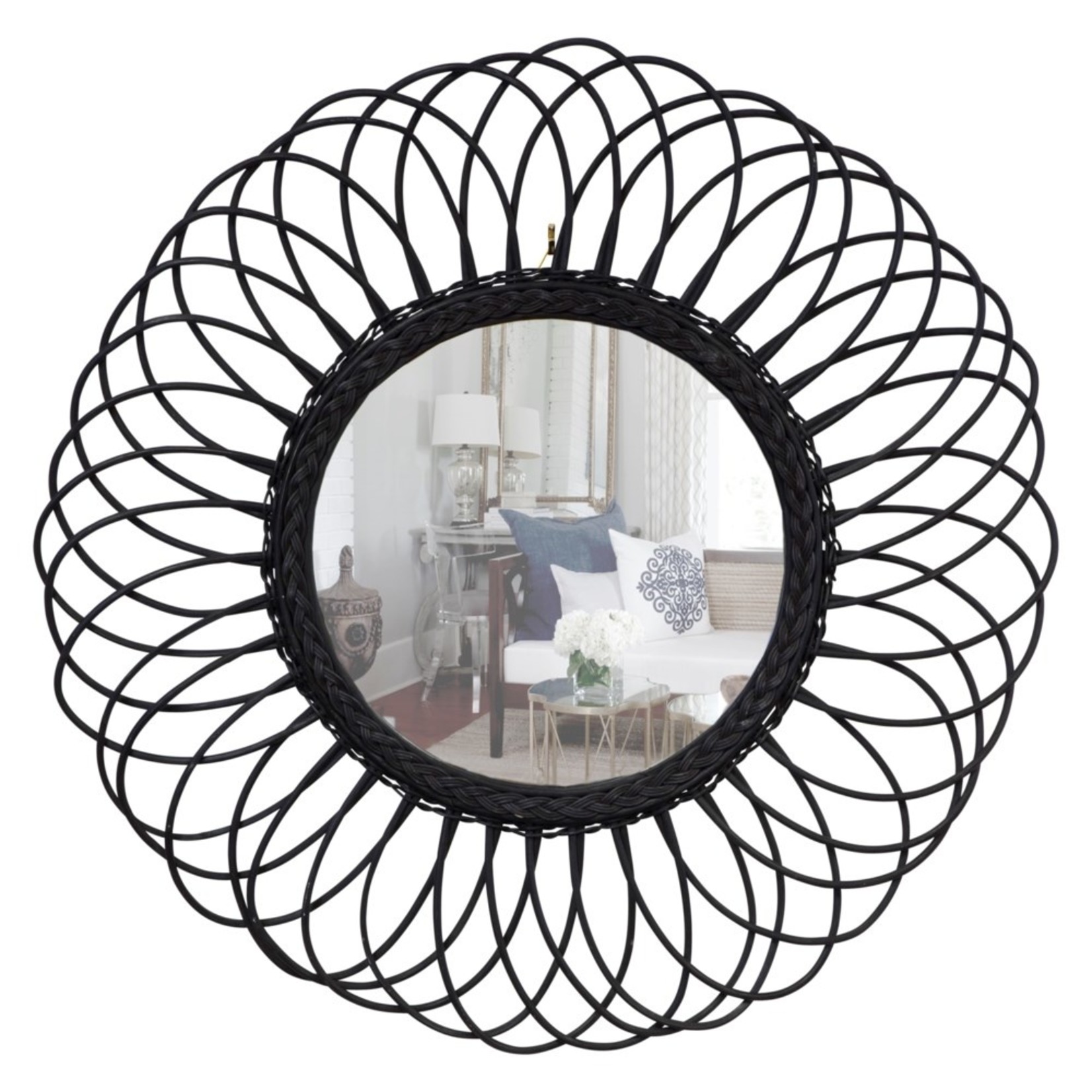 Mainly Baskets Daisy Mirror in Black