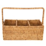 Artifacts Trading Company Rattan 3 Section Rectangle Caddy