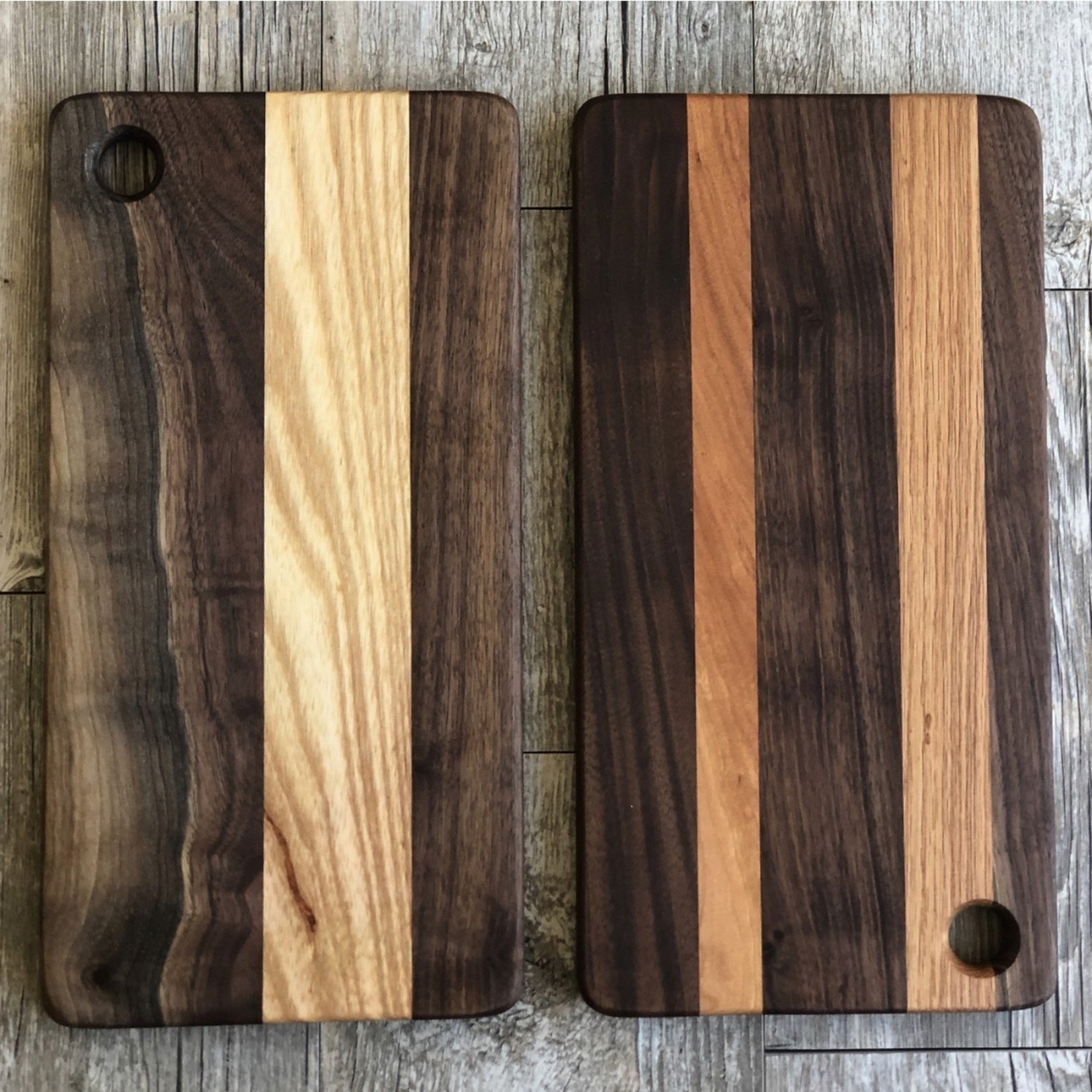 Diagonally Striped Charcuterie Board/oak Cherry Black Walnut