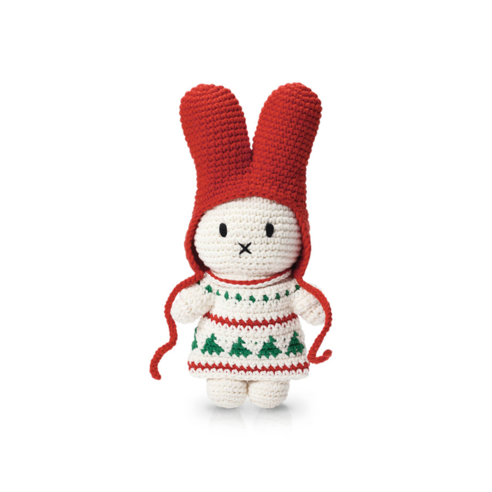 Just Dutch Crocheted Soft Toy - Miffy, Boris, and Melanie - Christmas Outfit