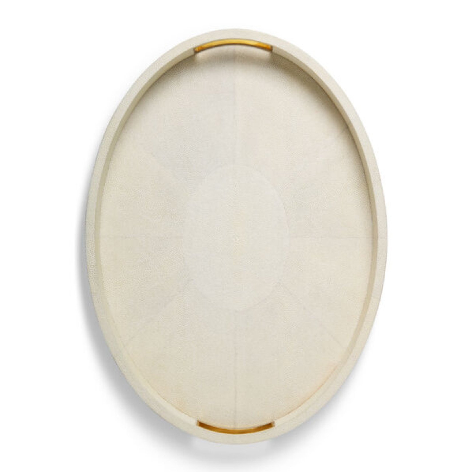 Aerin Modern Shagreen Cocktail Tray in Cream