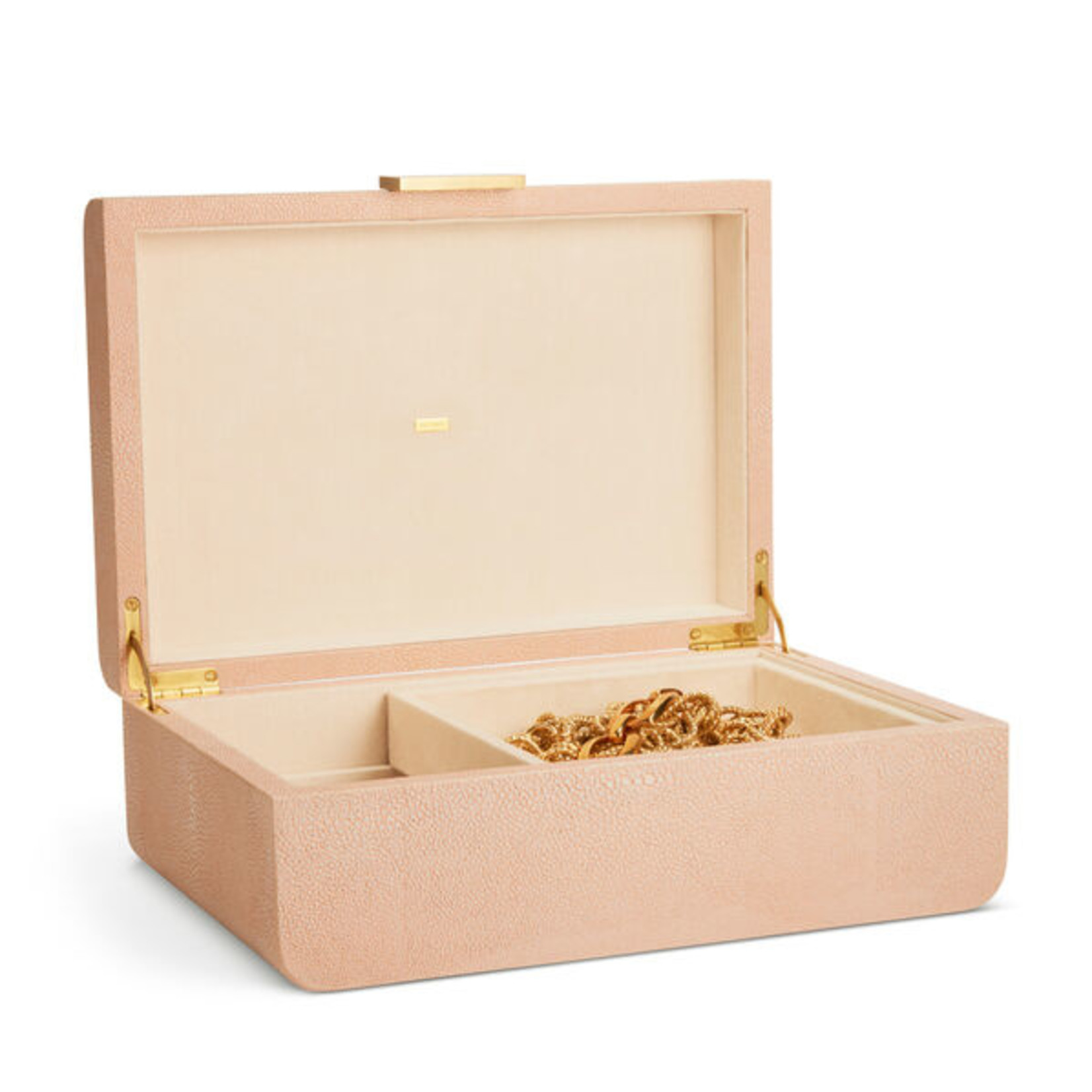 Modern Shagreen Jewelry Box in Blush Molly Singer Home