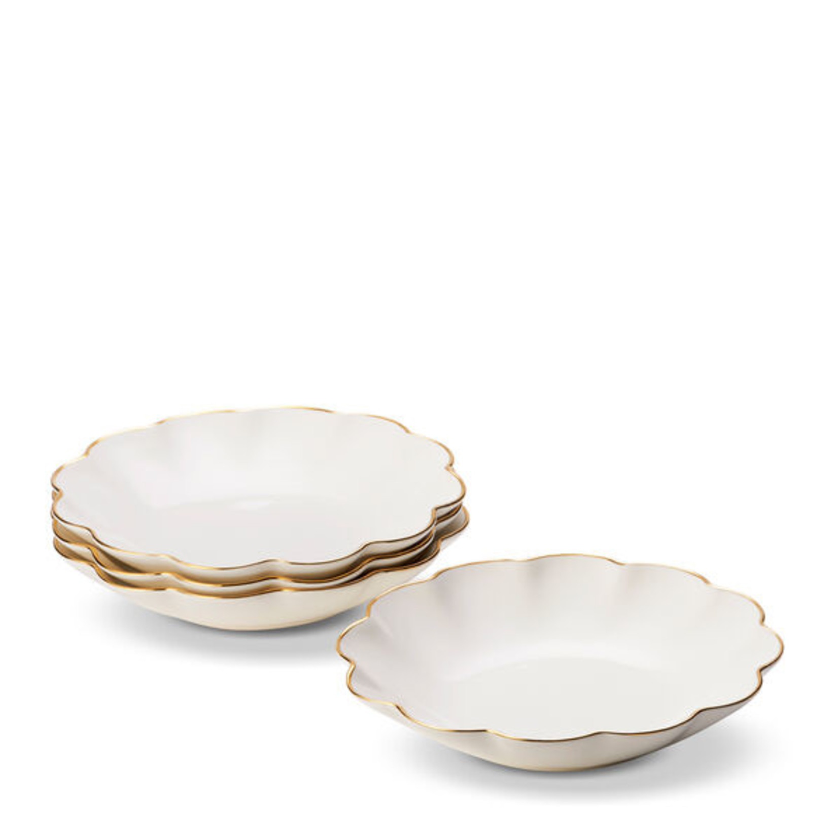 Aerin Scalloped Appetizer Plates, Set of 4