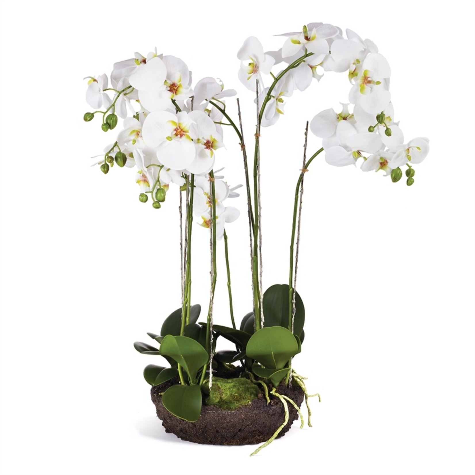Napa Home and Garden Phalaenopsis White Orchid Bowl Drop-In 31.5"