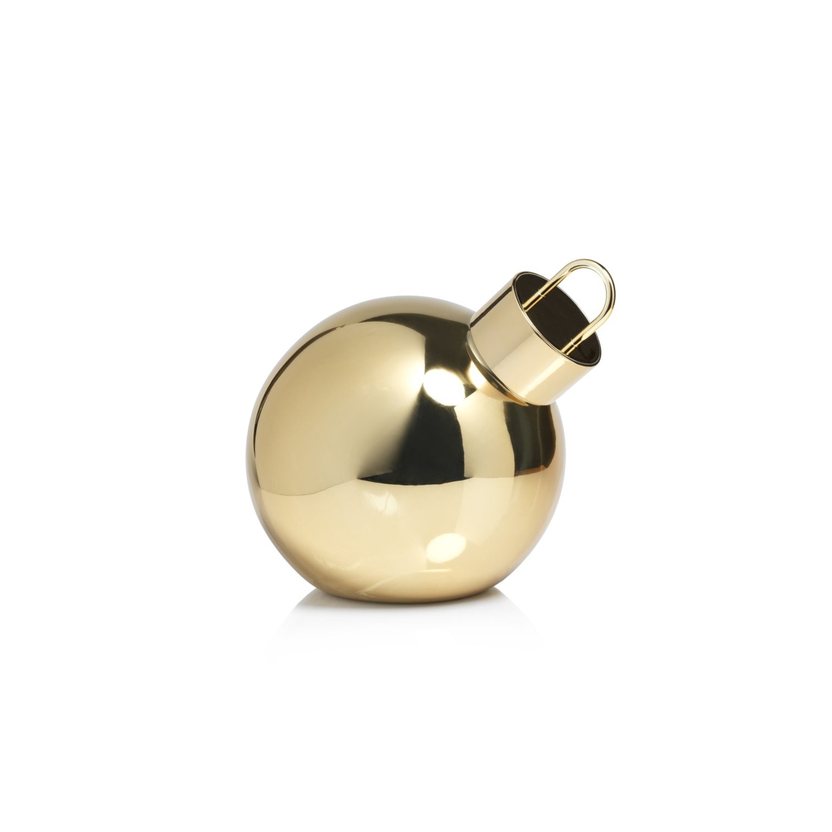 Zodax Oversized Gold Ornament Ball - LED Metallic Glass