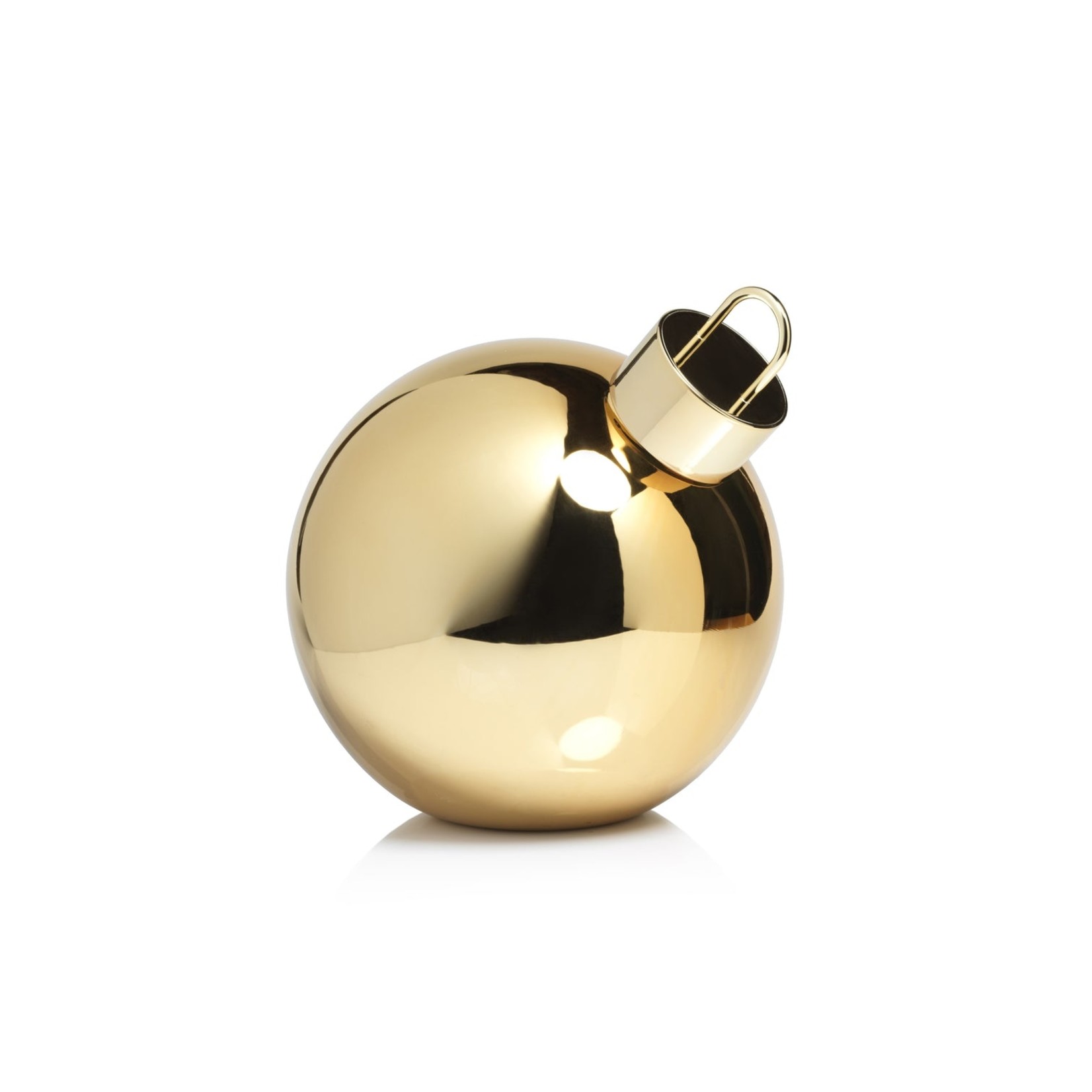 Zodax Oversized Gold Ornament Ball - LED Metallic Glass
