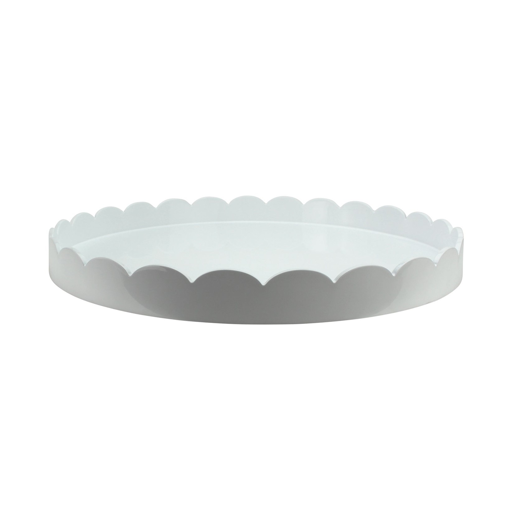 Addison Ross Scalloped Lacquer Round Trays