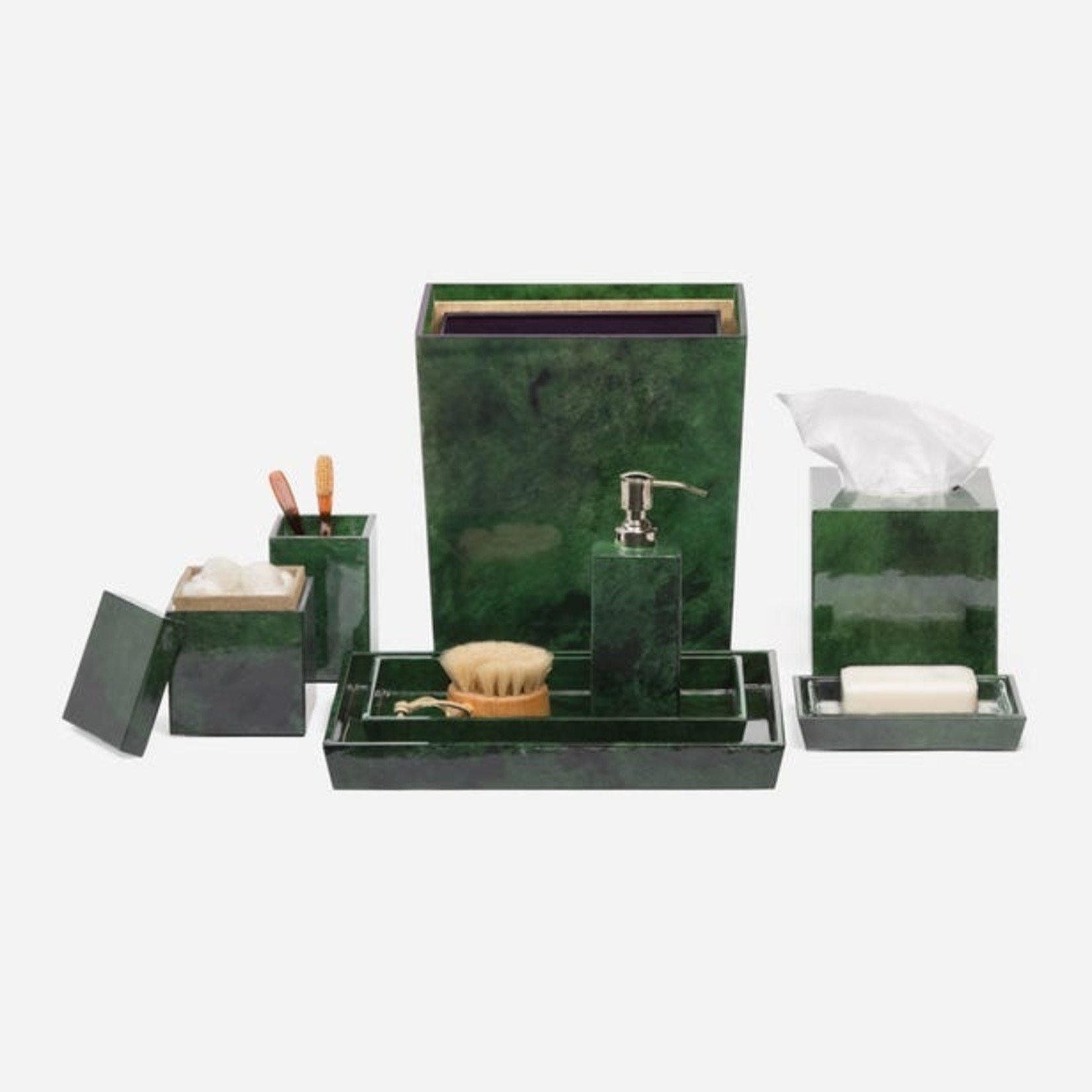 Pigeon and Poodle Carlow Emerald Gloss Bathroom Set