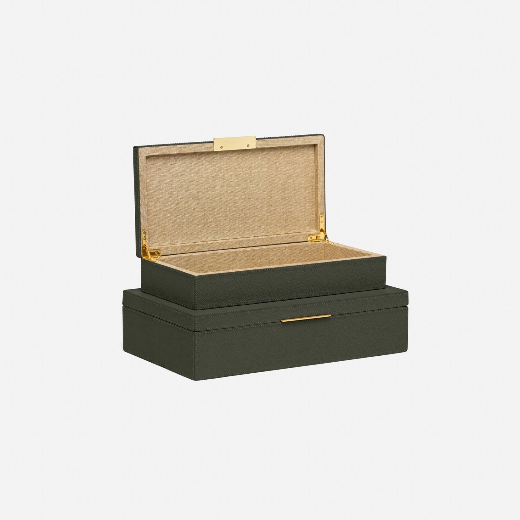 Made Goods Ralston Full-Grain Leather Box in Forest